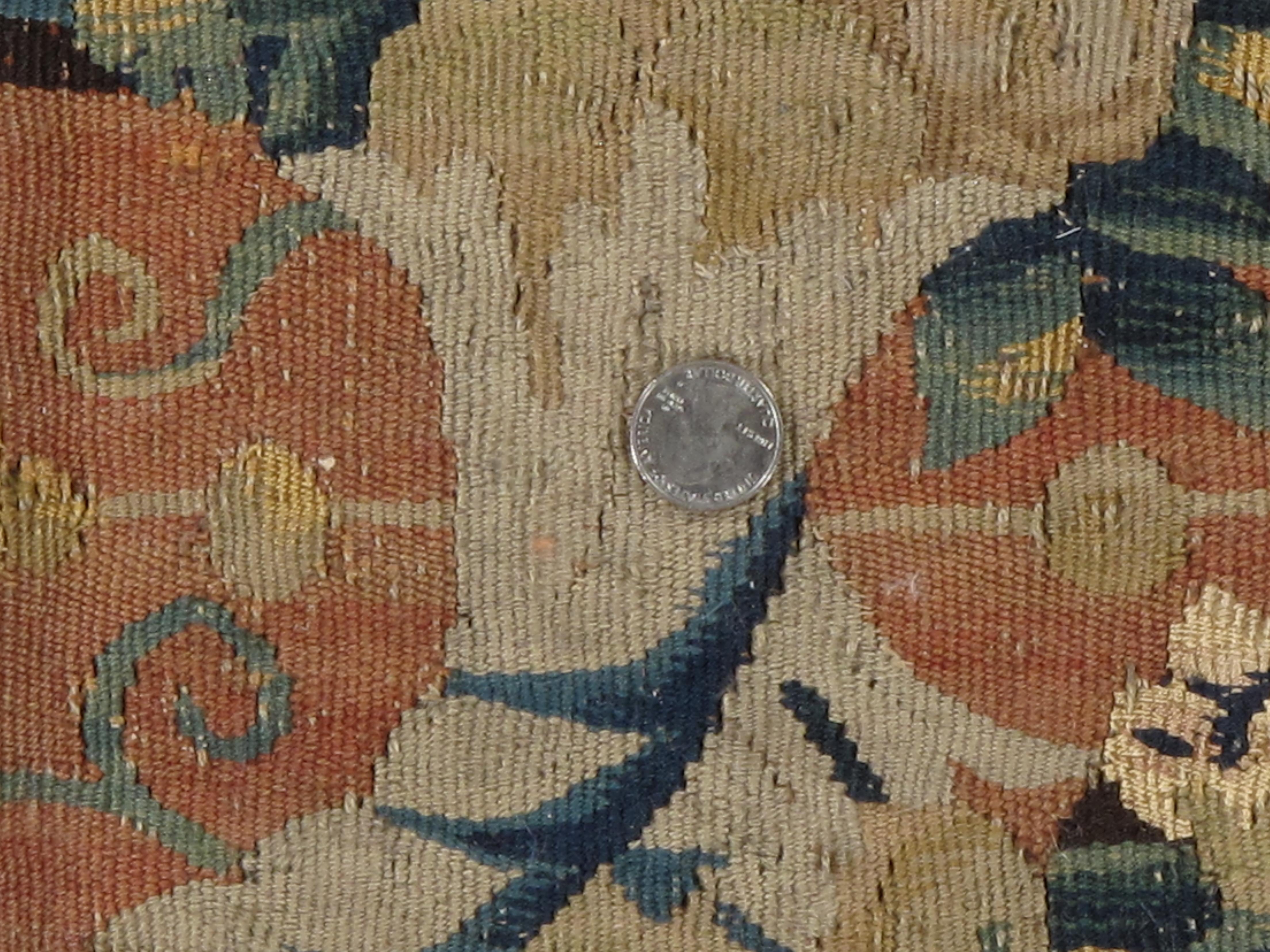 Belgian Flemish 17th Century Tapestry Panel,  1'2 x 7'3