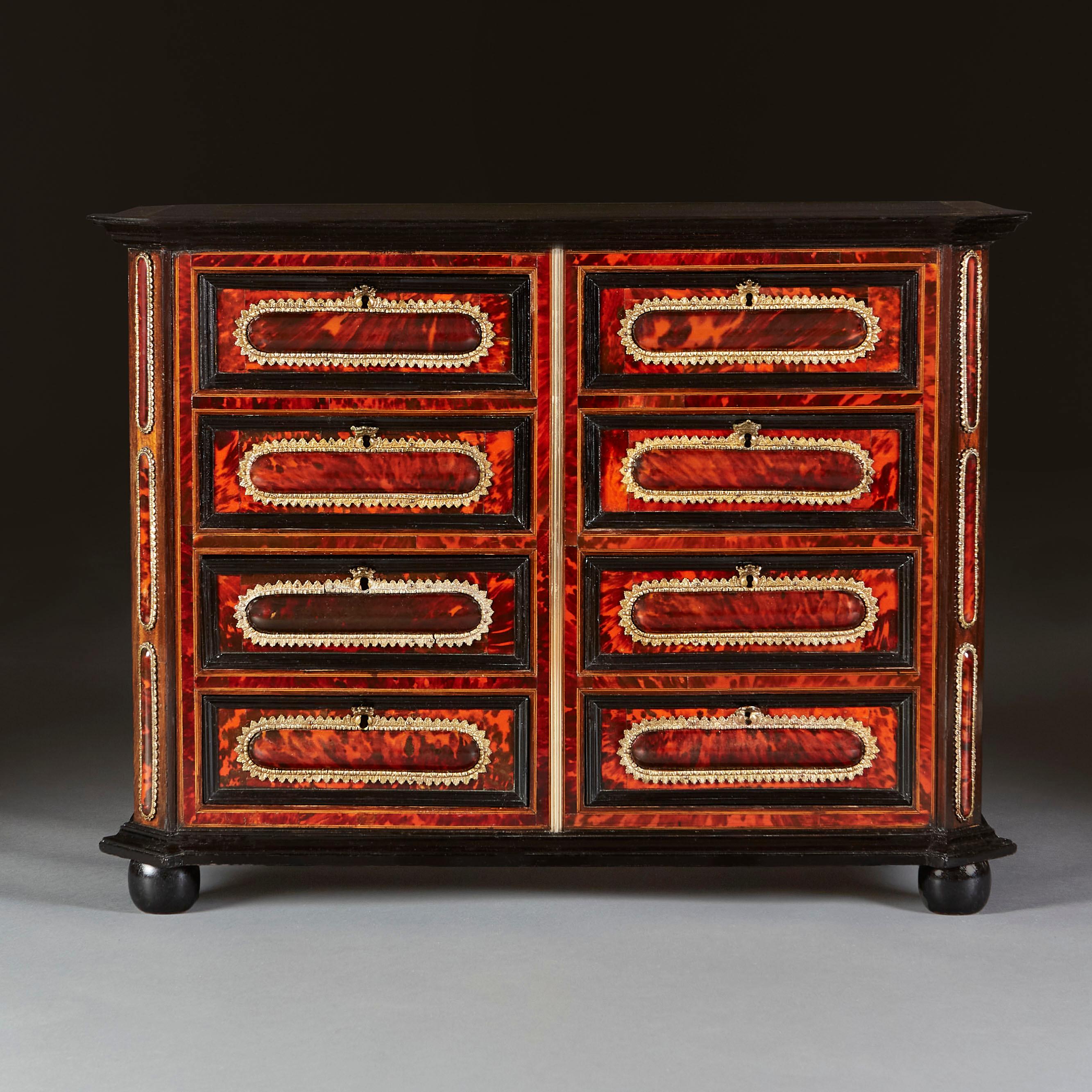 A Spanish Early 19th Century Tortoiseshell Cabinet on Stand In Good Condition In London, GB