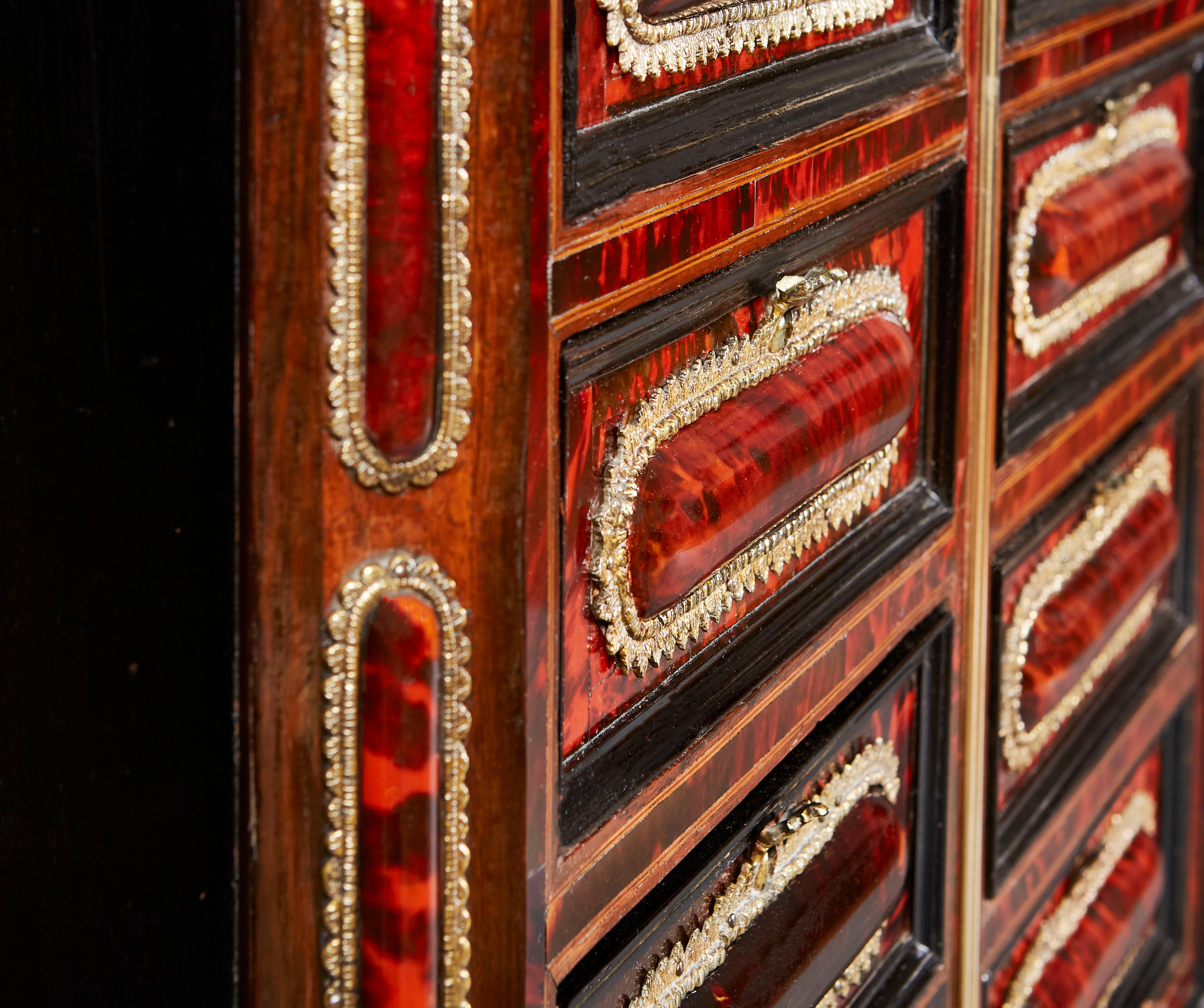 Tortoise Shell A Spanish Early 19th Century Tortoiseshell Cabinet on Stand