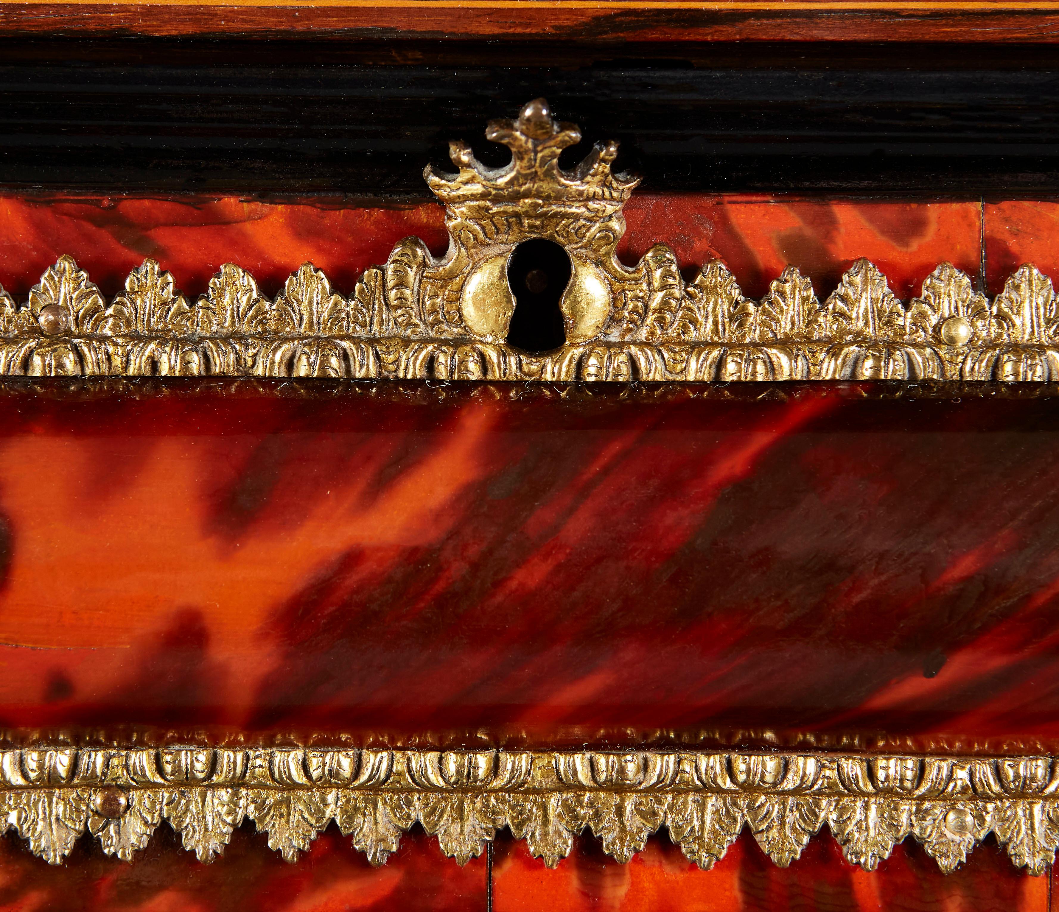 A Spanish Early 19th Century Tortoiseshell Cabinet on Stand 1