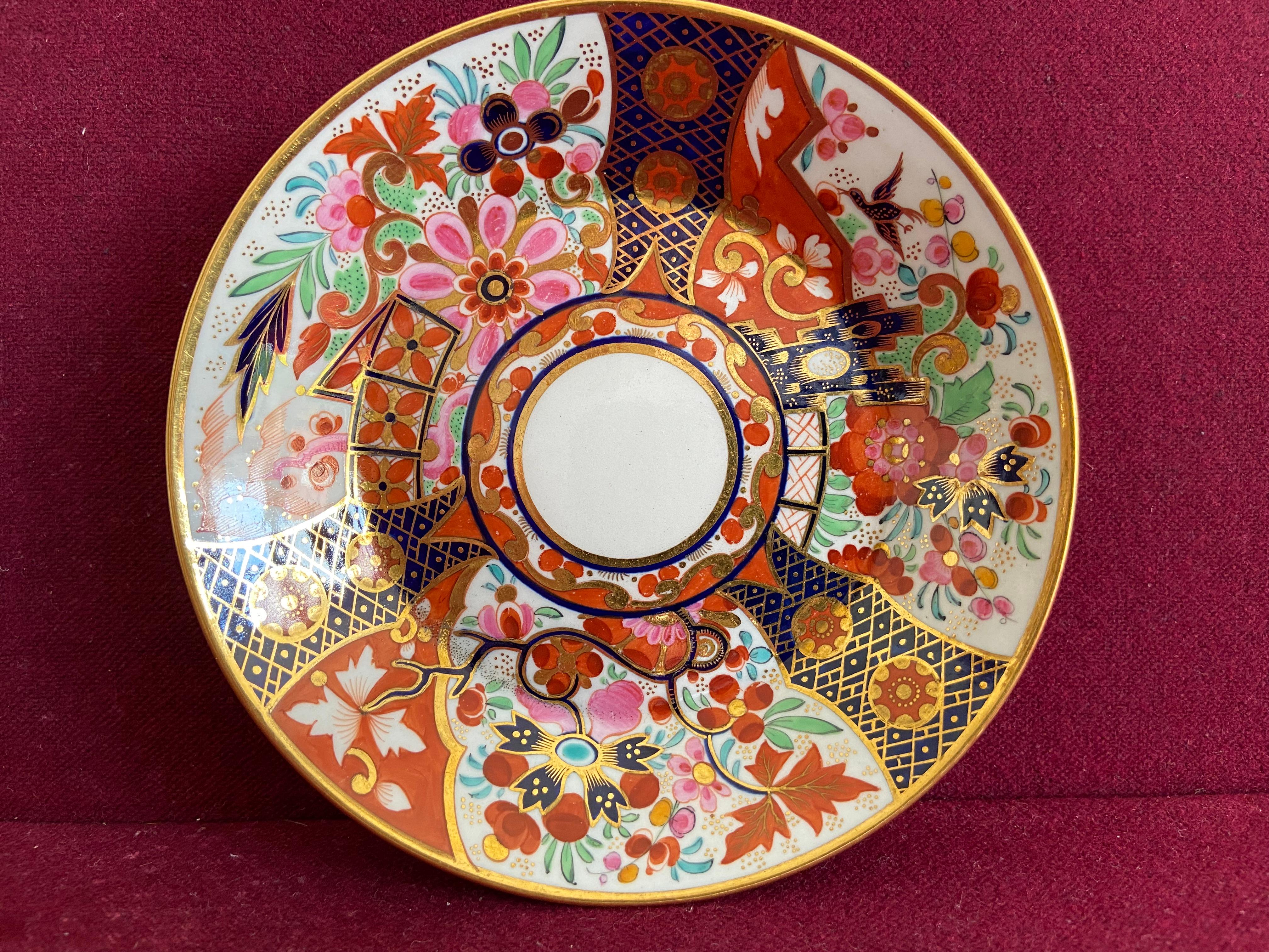 Hand-Painted A Flight Barr and Barr Worcester Coffee Can and Saucer c.1815-1820 For Sale