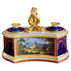 A Flight, Barr and Barr Worcester Porcelain Inkstand c.1815-1820