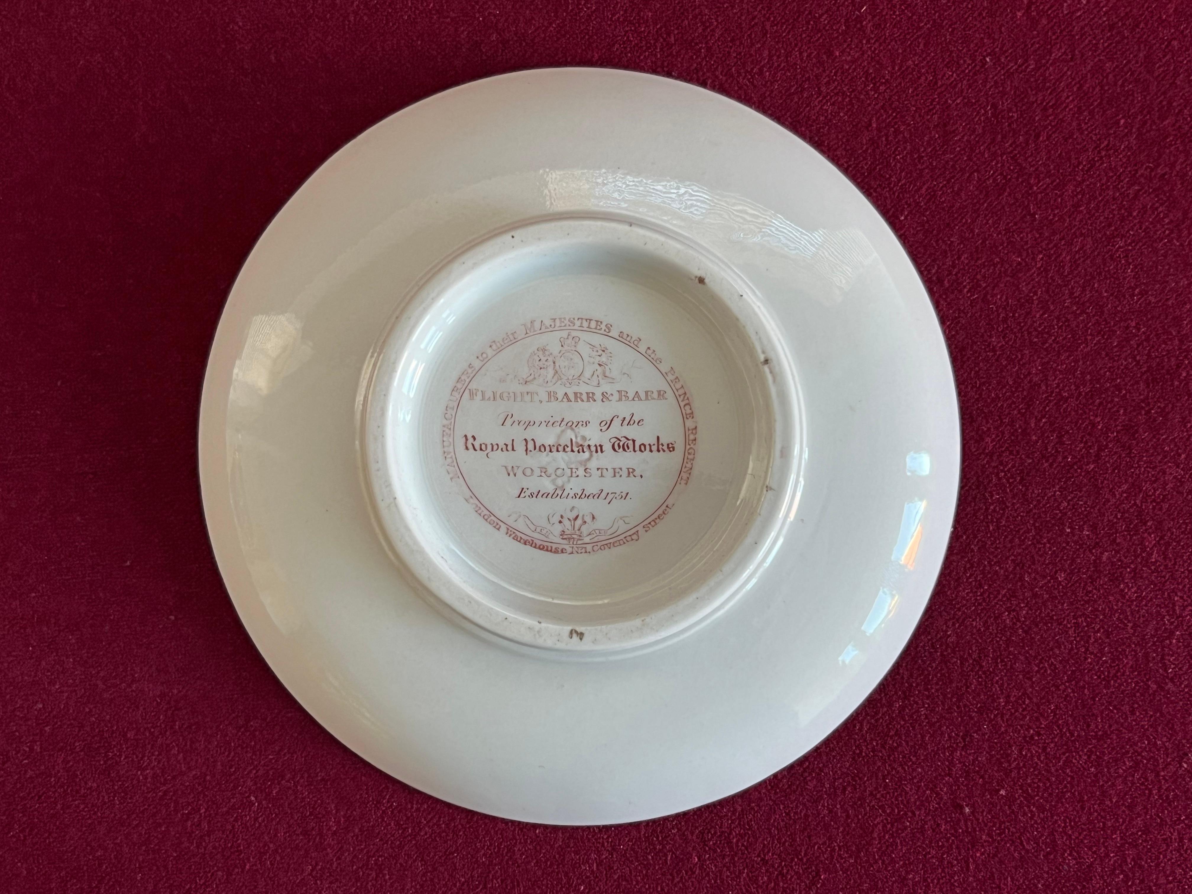 A Flight, Barr & Barr Worcester Porcelain Cabinet Cup & Stand c.1815 For Sale 2