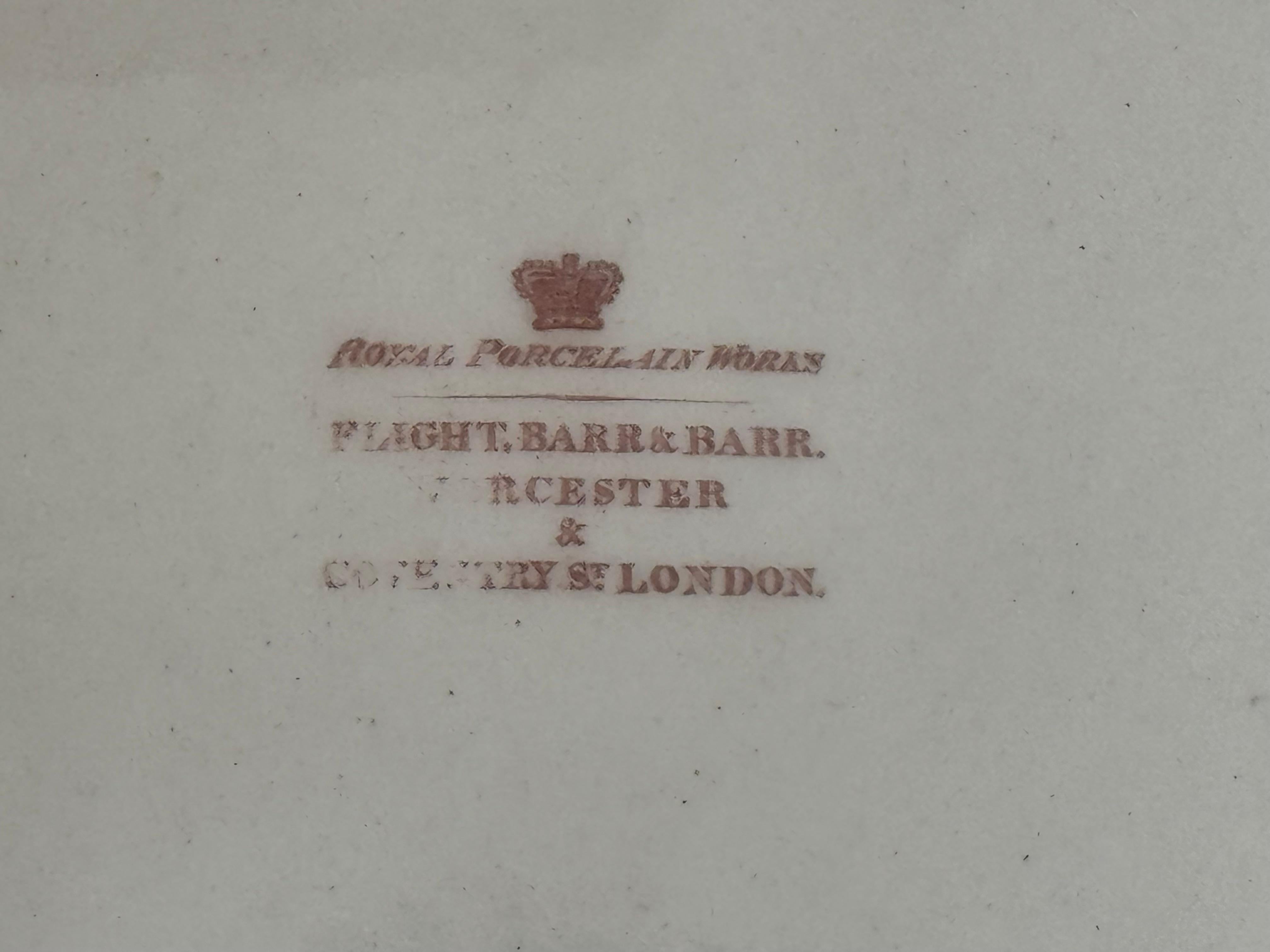 Flight, Barr & Barr Worcester Porzellan-Dessertteller um 1820 im Zustand „Hervorragend“ im Angebot in Exeter, GB