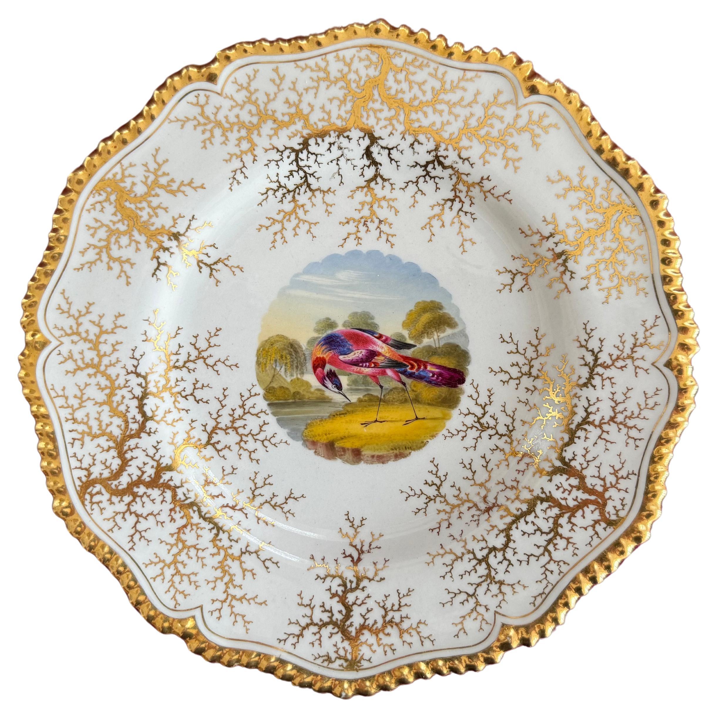 Plato de postre de porcelana de Flight, Barr & Barr Worcester c.1820