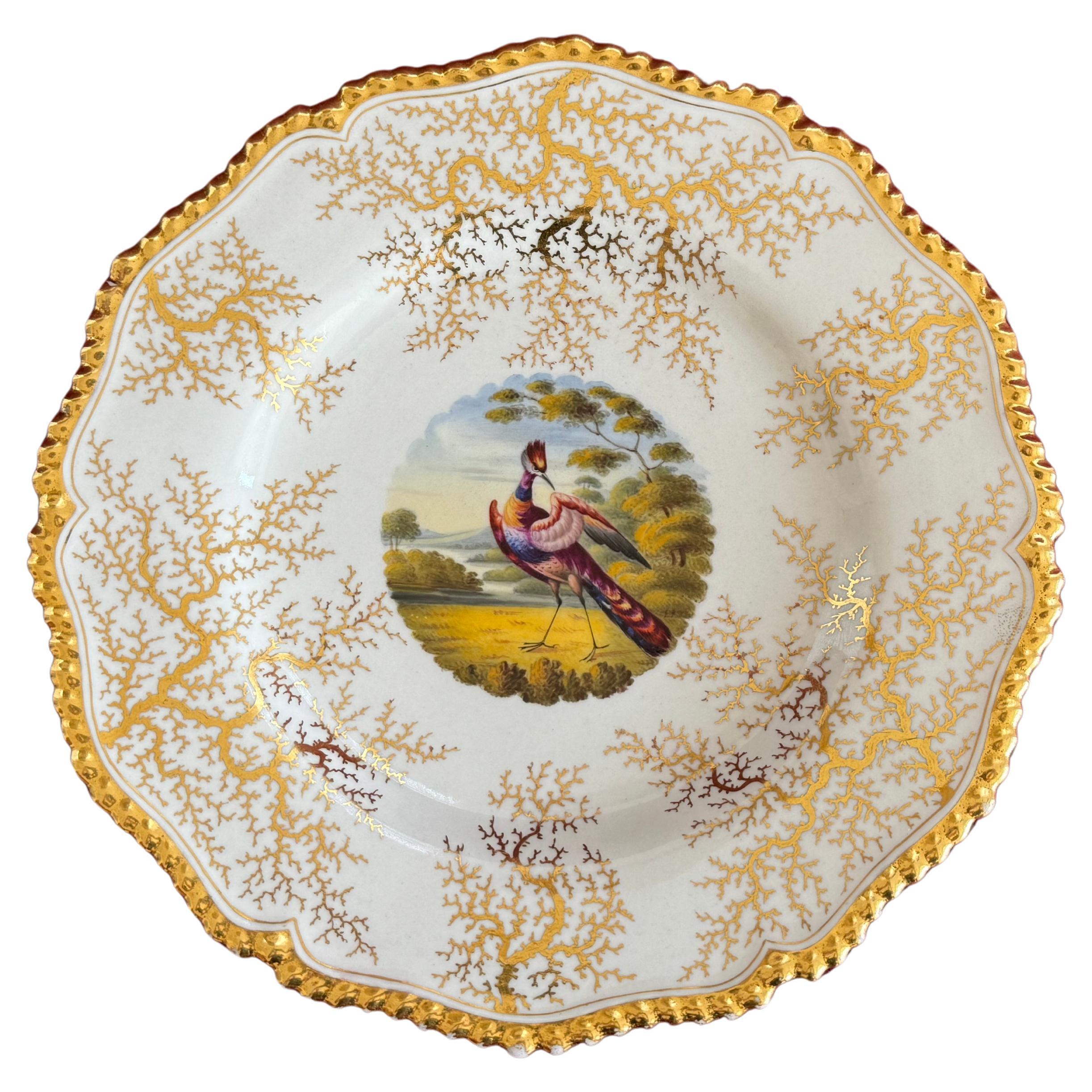 Plato de postre de porcelana de Flight, Barr & Barr Worcester c.1820