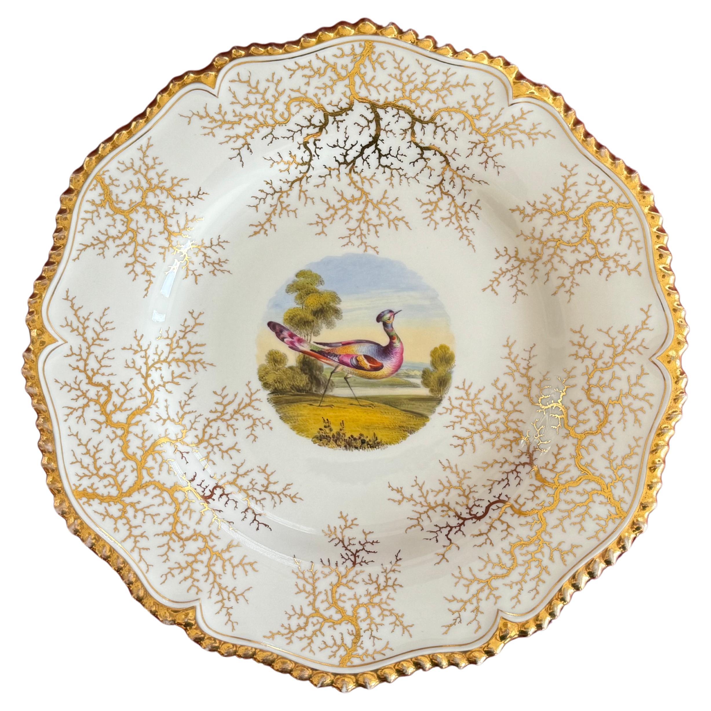 Plato de postre de porcelana de Flight, Barr & Barr Worcester c.1820