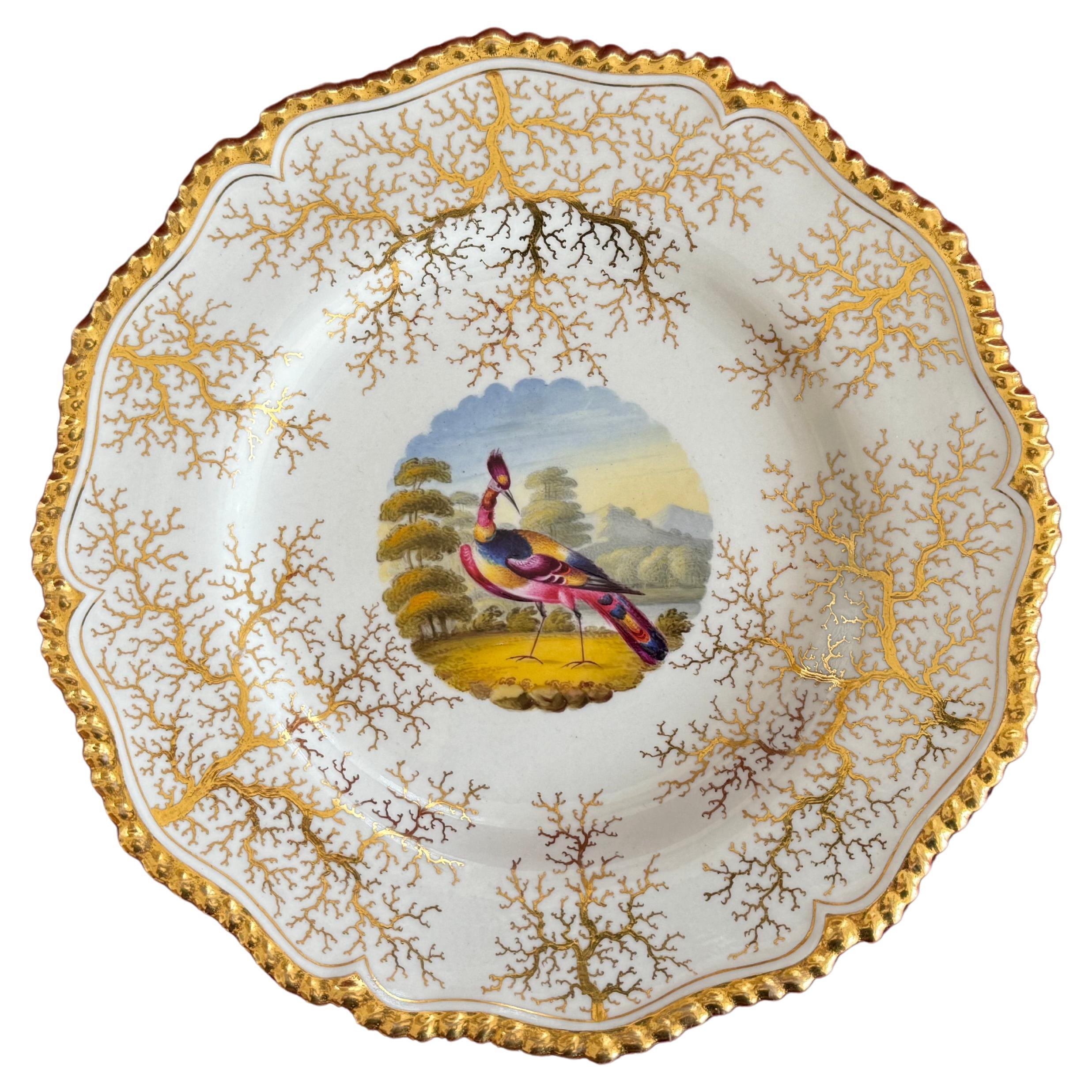 Plato de postre de porcelana de Flight, Barr & Barr Worcester c.1820