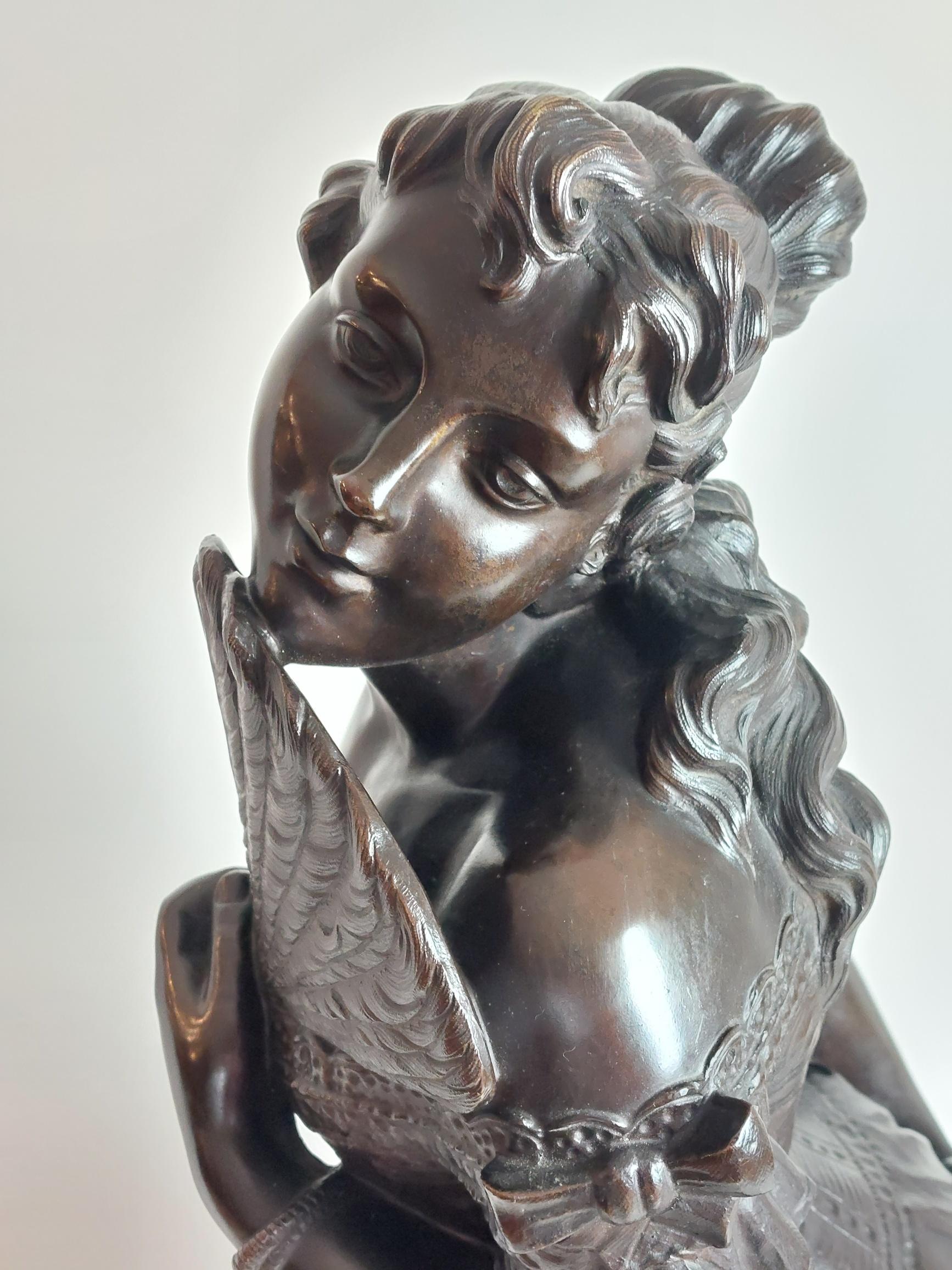 Eine kokette Bronze aus dem 19. Jahrhundert von 'La Coquette'  im Angebot 7