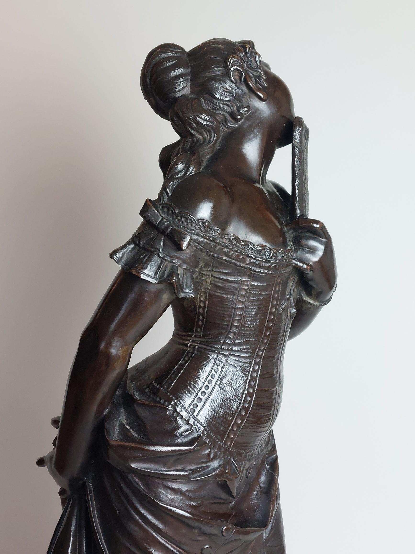 Flirtatious 19th Century Bronze of ‘La Coquette’ For Sale 1