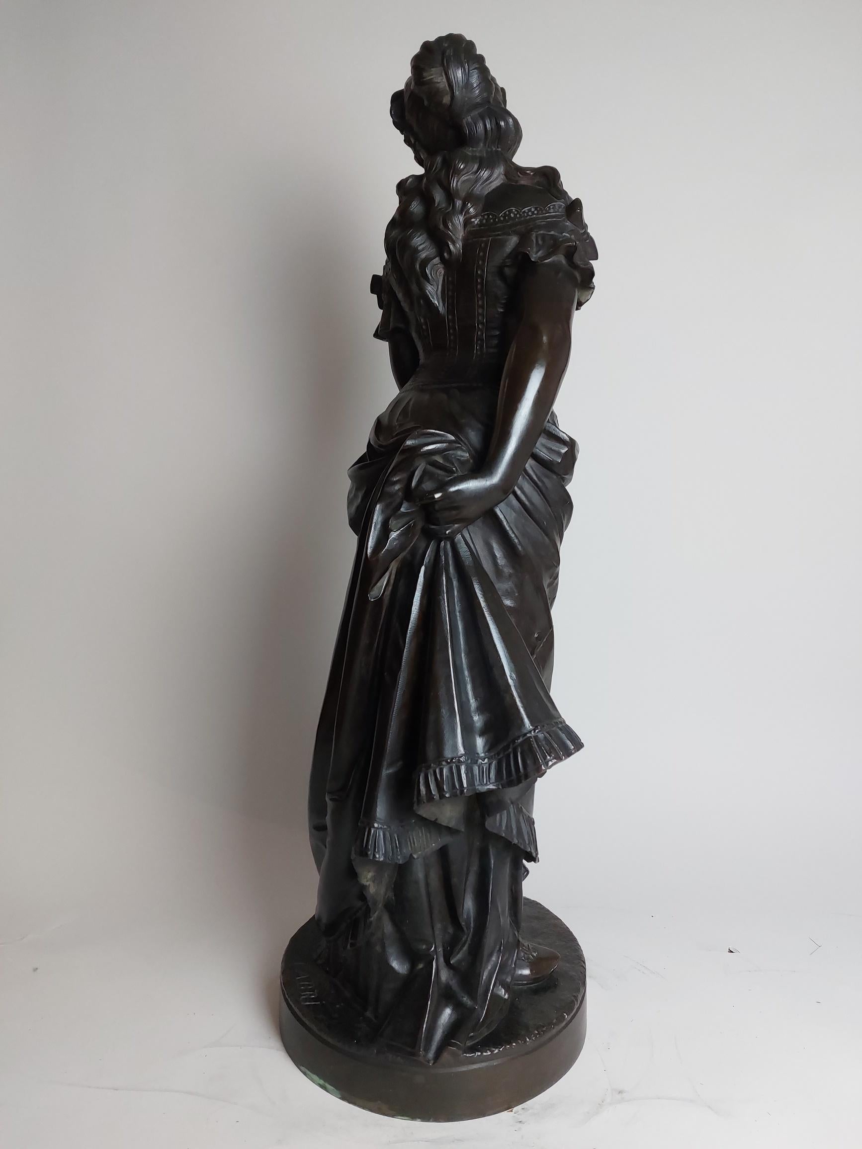 Flirtatious 19th Century Bronze of ‘La Coquette’ For Sale 2