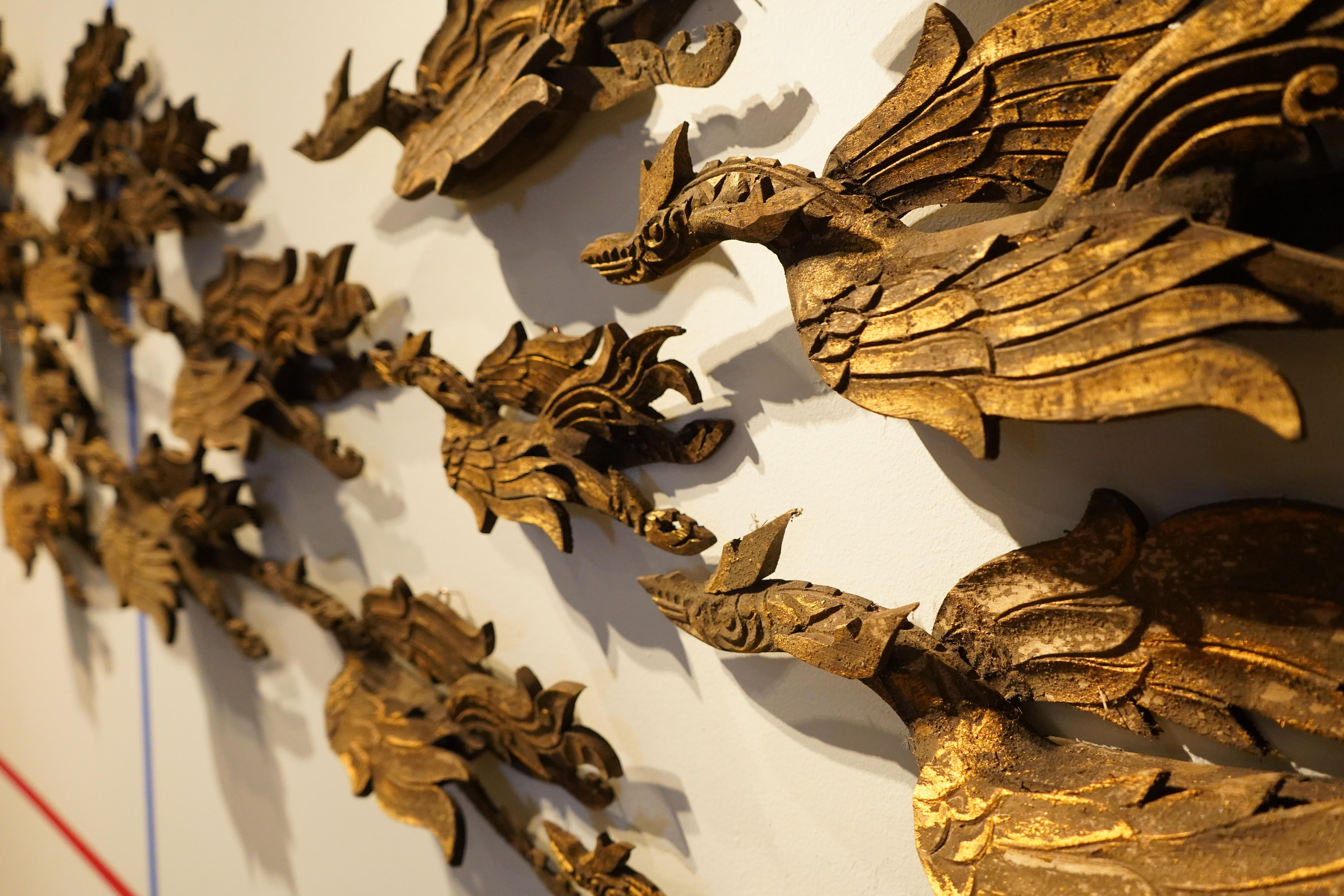 Fruitwood Flock of Blessing Swans