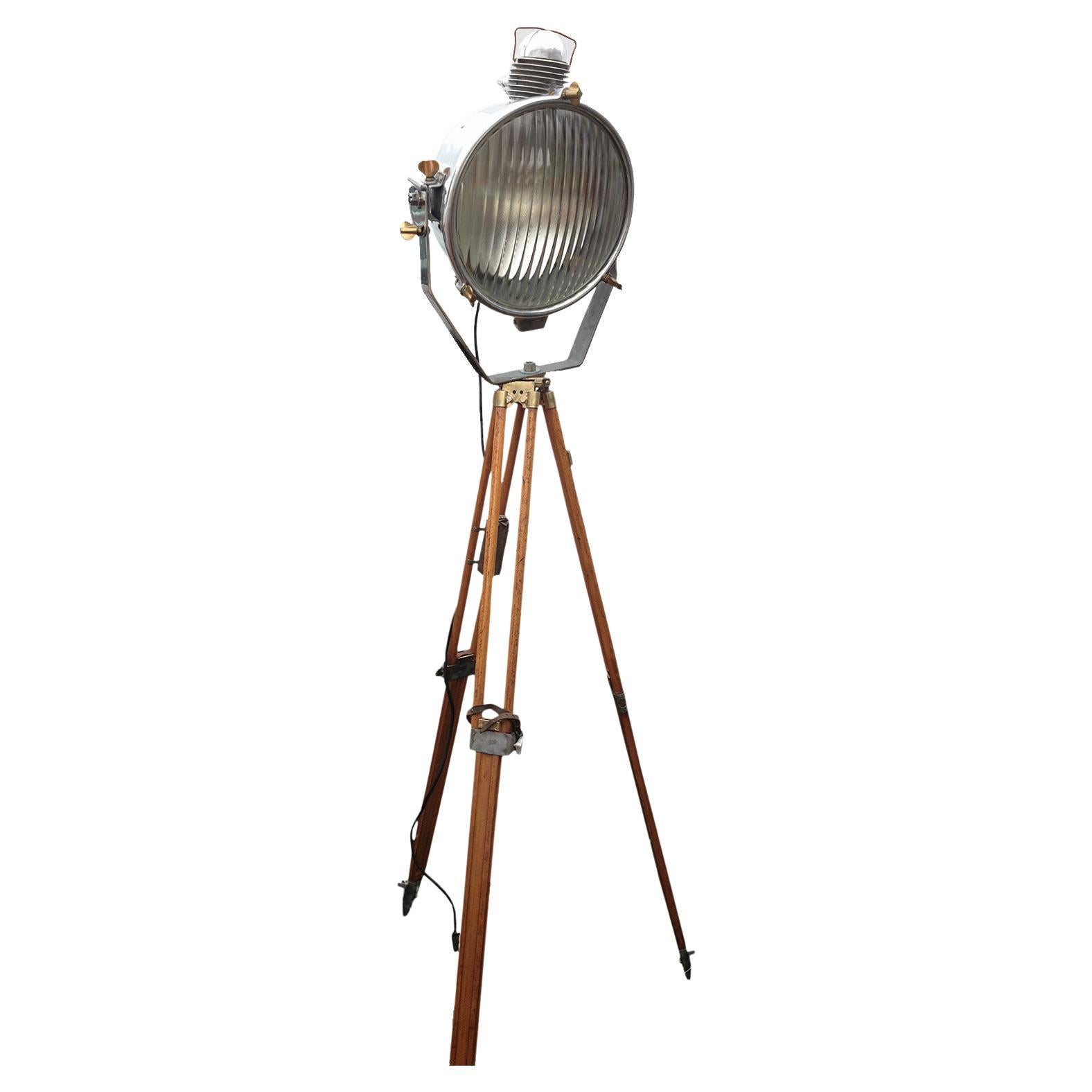 Floodlight with Wooden Tripod, USA 1890