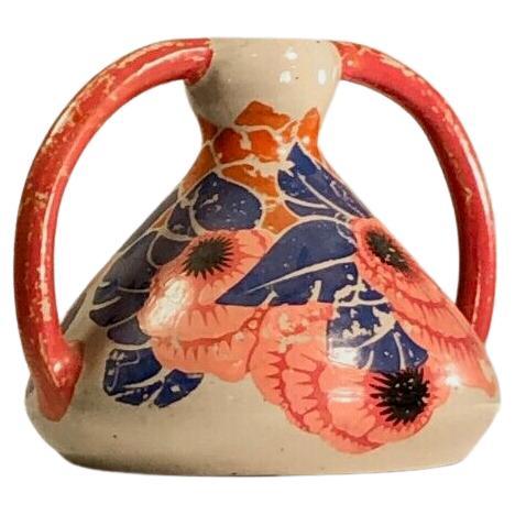 A NEO-CLASSICAL ART-DECO NOUVEAU Ceramic VASE by BETZY AUGERON, France 1930 For Sale