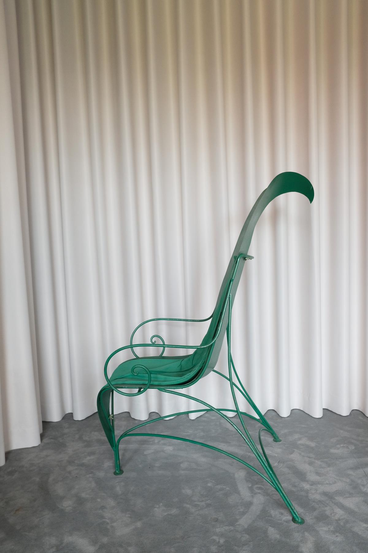 Lacquered Foglia Chair, Fabrizio Corneli for Mirabili, 1986 For Sale