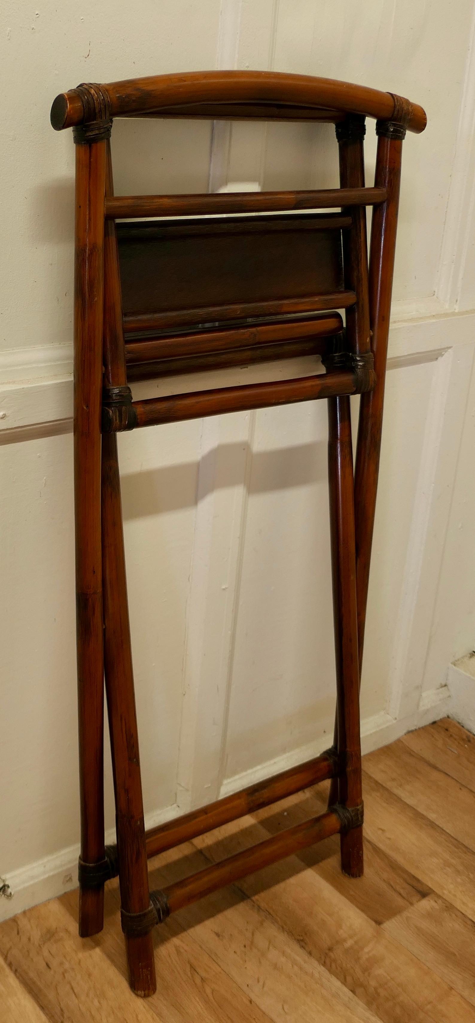 19th Century  A Folding Bamboo Luggage Rack For Sale