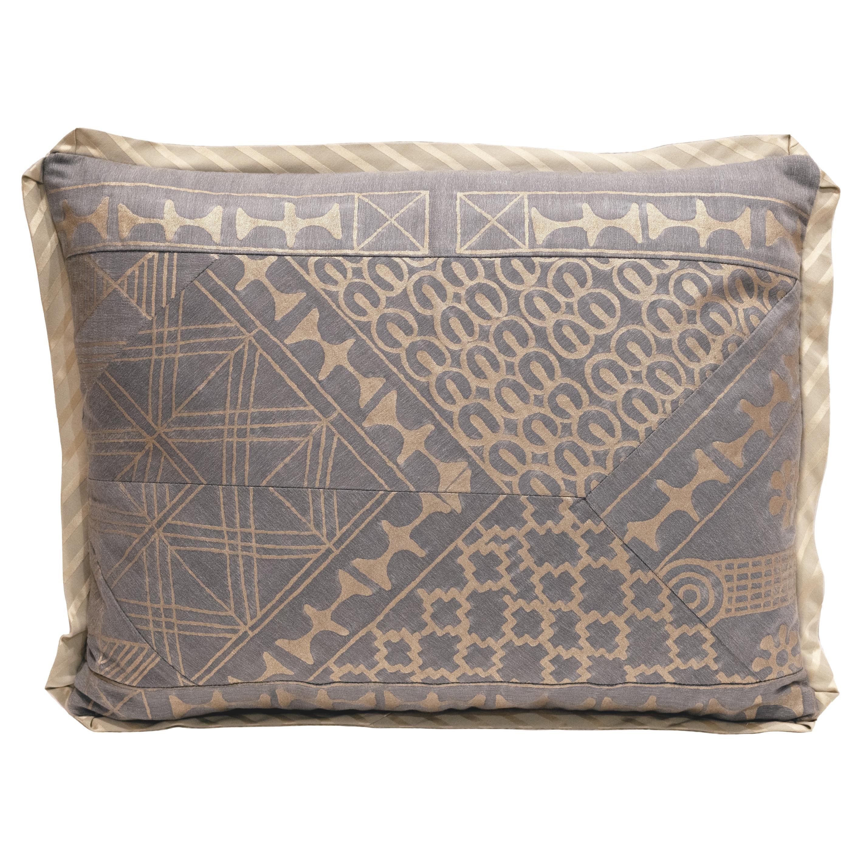 A Fortuny Fabric Cushion in the Ashanti Pattern