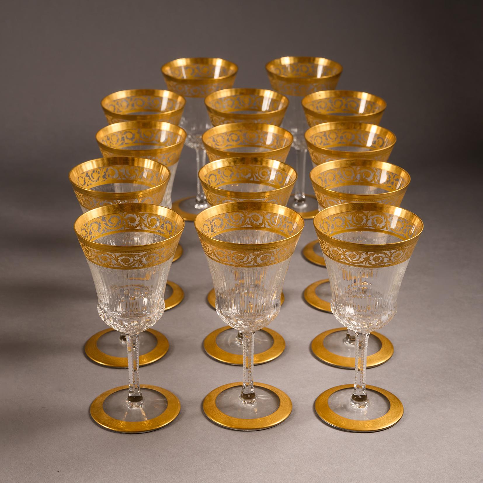 French A Forty-Three Piece Table Service by La Cristallerie de Saint Louis For Sale