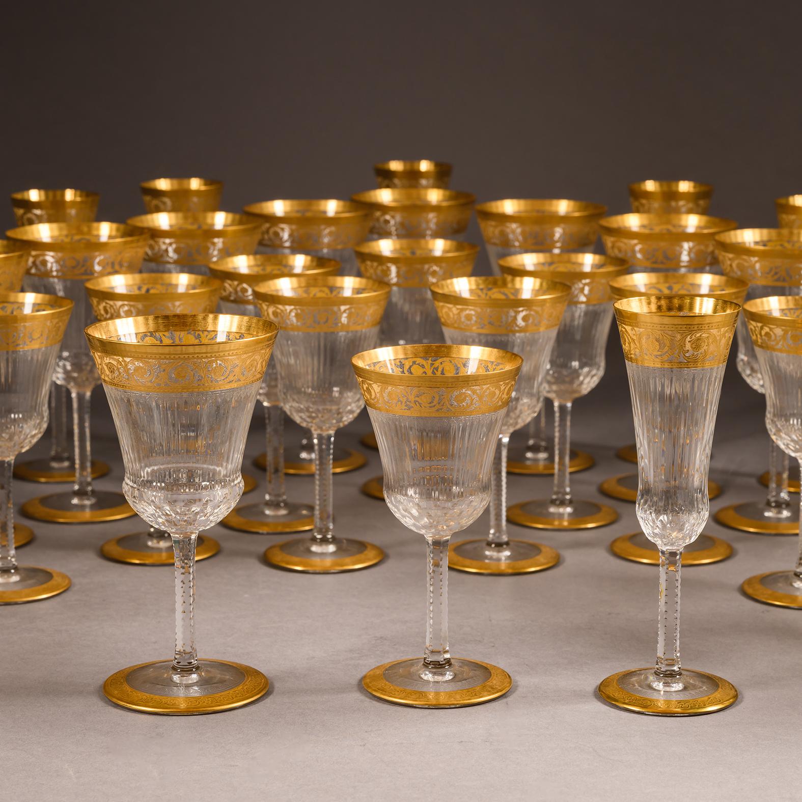 20th Century A Forty-Three Piece Table Service by La Cristallerie de Saint Louis For Sale