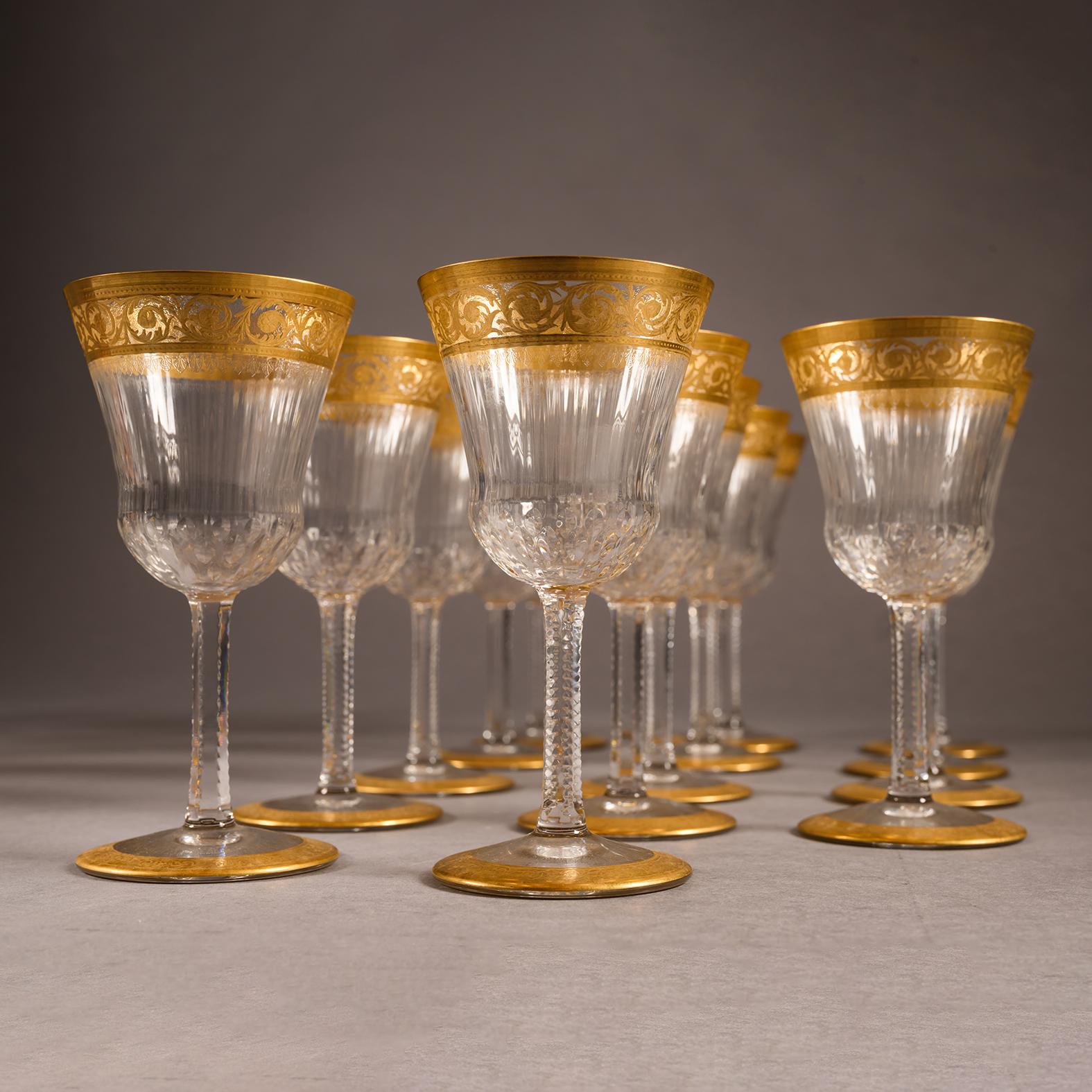 Crystal A Forty-Three Piece Table Service by La Cristallerie de Saint Louis For Sale