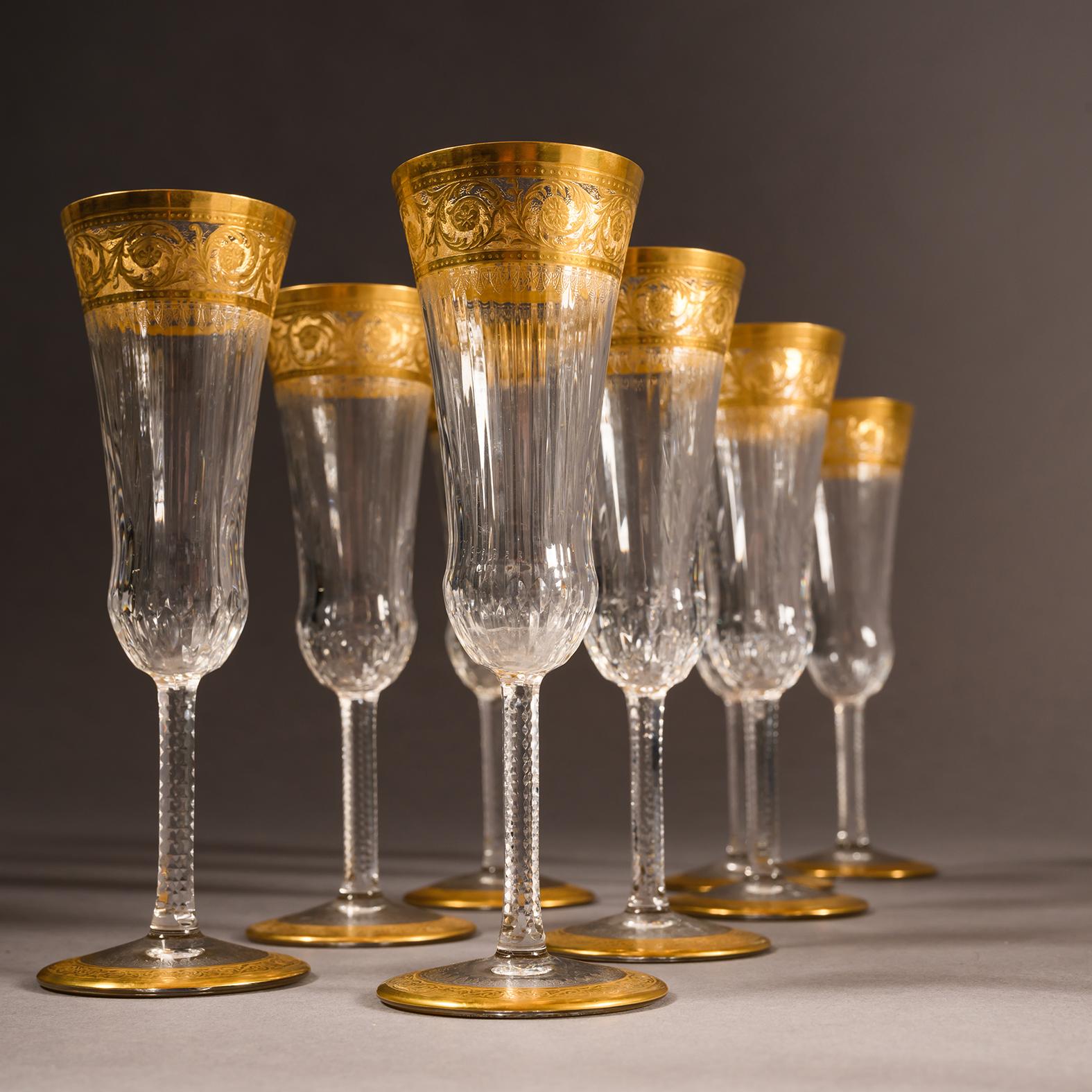 A Forty-Three Piece Table Service by La Cristallerie de Saint Louis For Sale 1