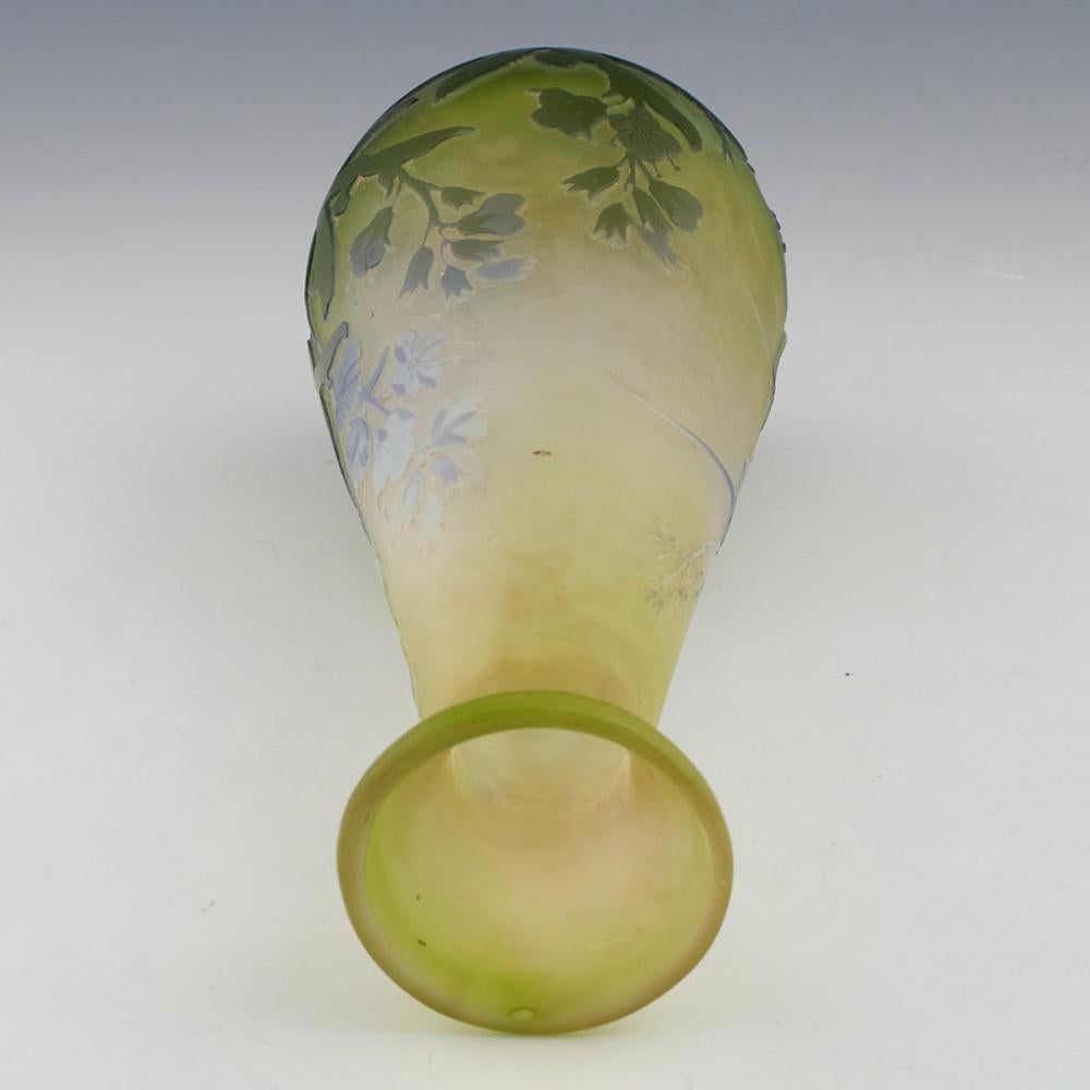 Art Glass A Four Colour Galle Acid Cameo Vase c1920 For Sale