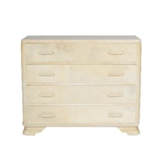 Four Drawer Parchment Covered Dresser, in the Manner of S.Marx