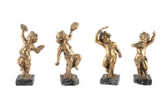 A Four of late 19th century Italian Gilt Bronze Figures Of Musical