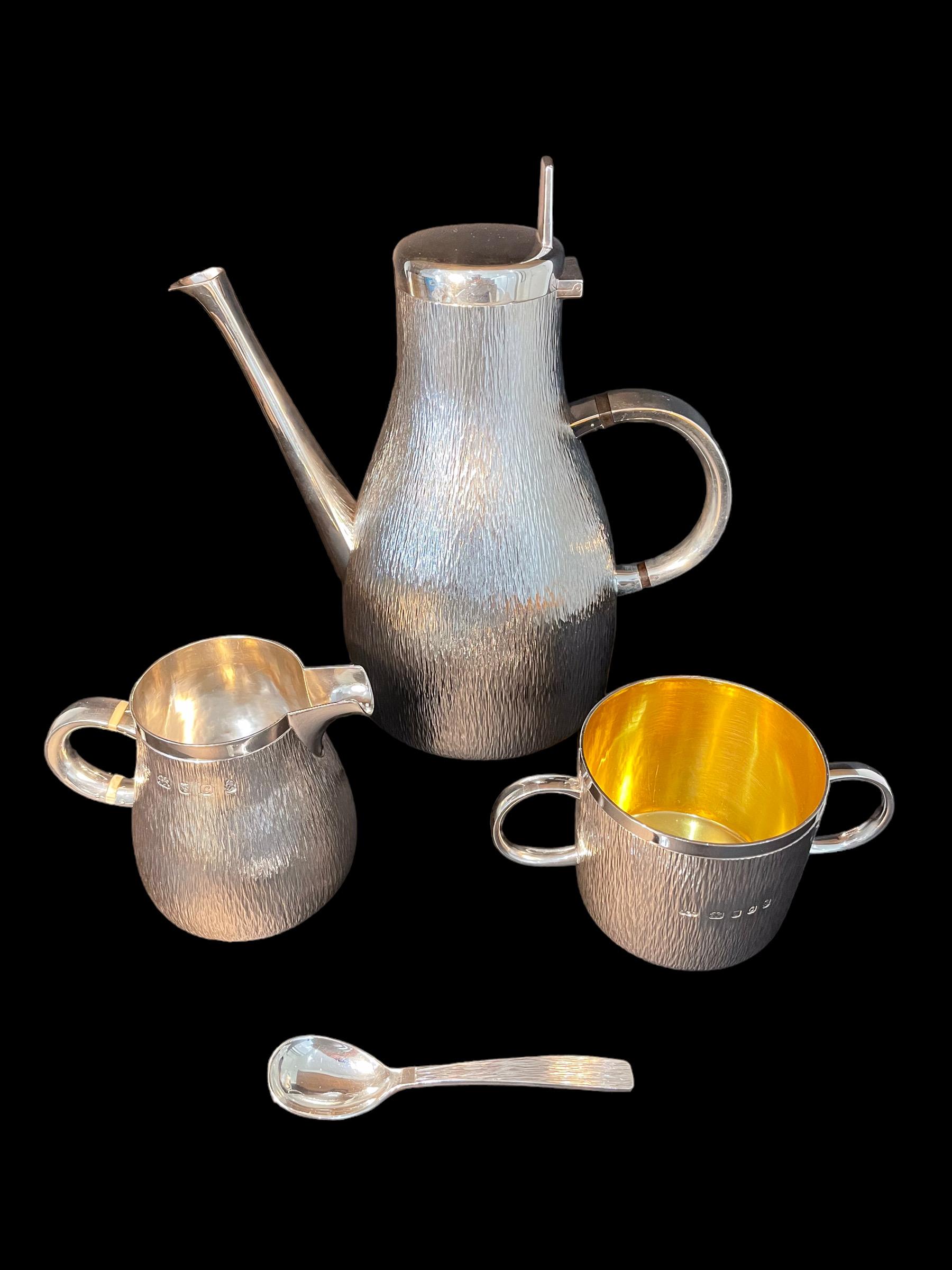 A Four Piece Silver Coffee Set by Gerald Benney For Sale 12