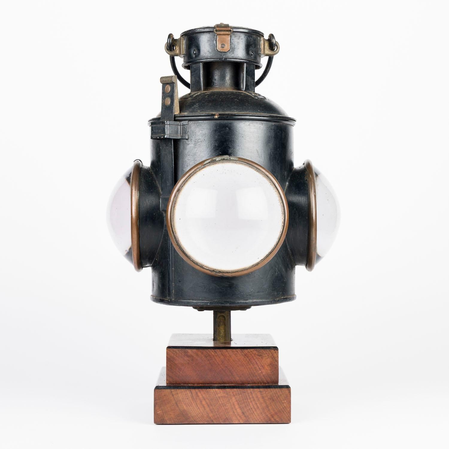 English A four way railway signalling light For Sale