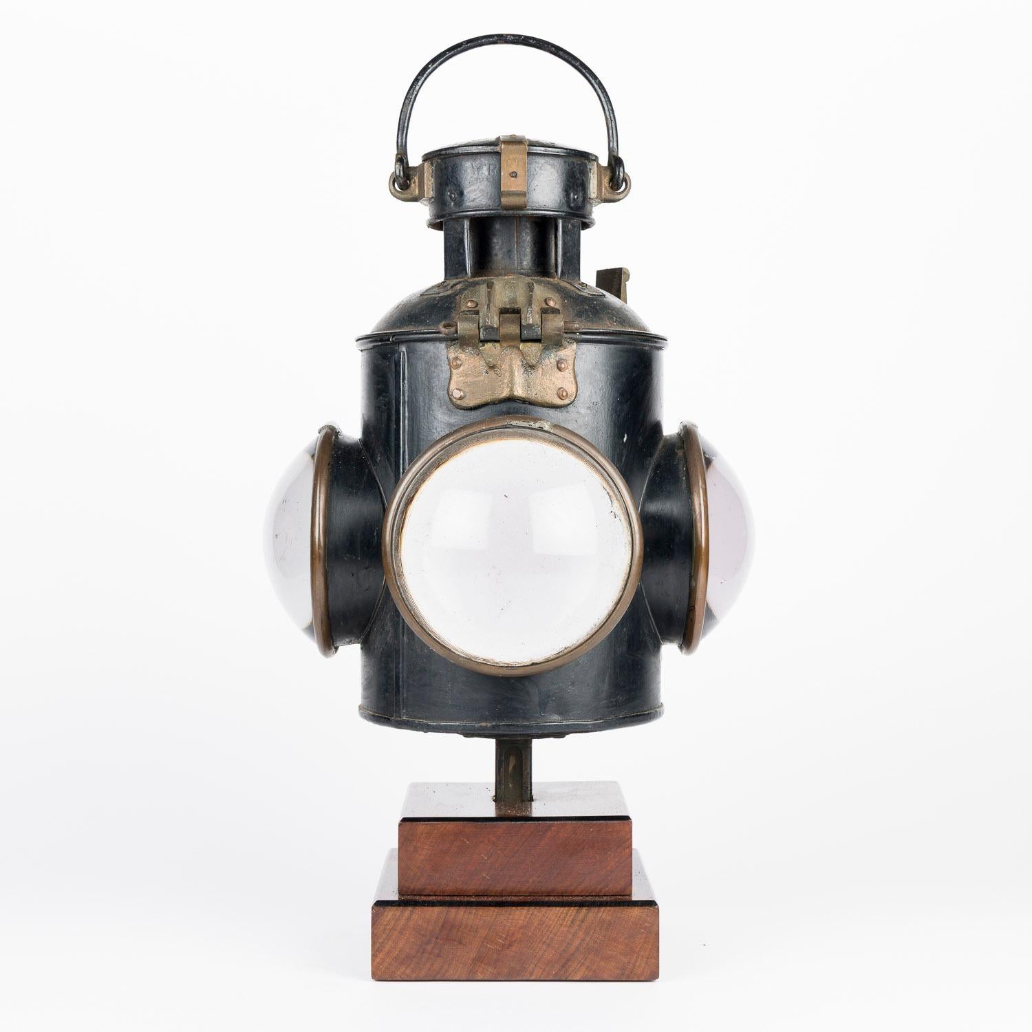 Painted A four way railway signalling light For Sale