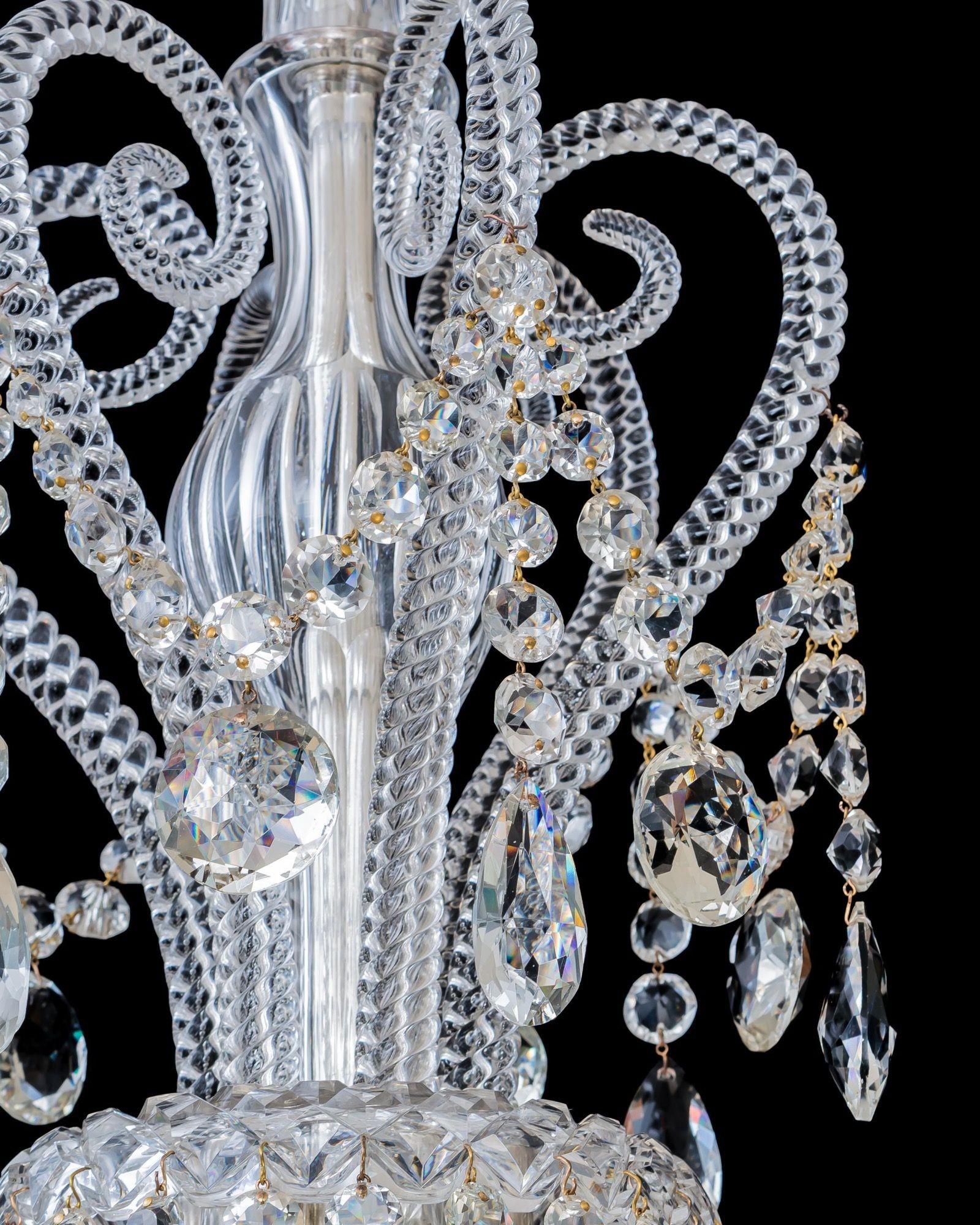 A Fourteen Light Victorian Crystal Chandelier By F&C Osler For Sale 1