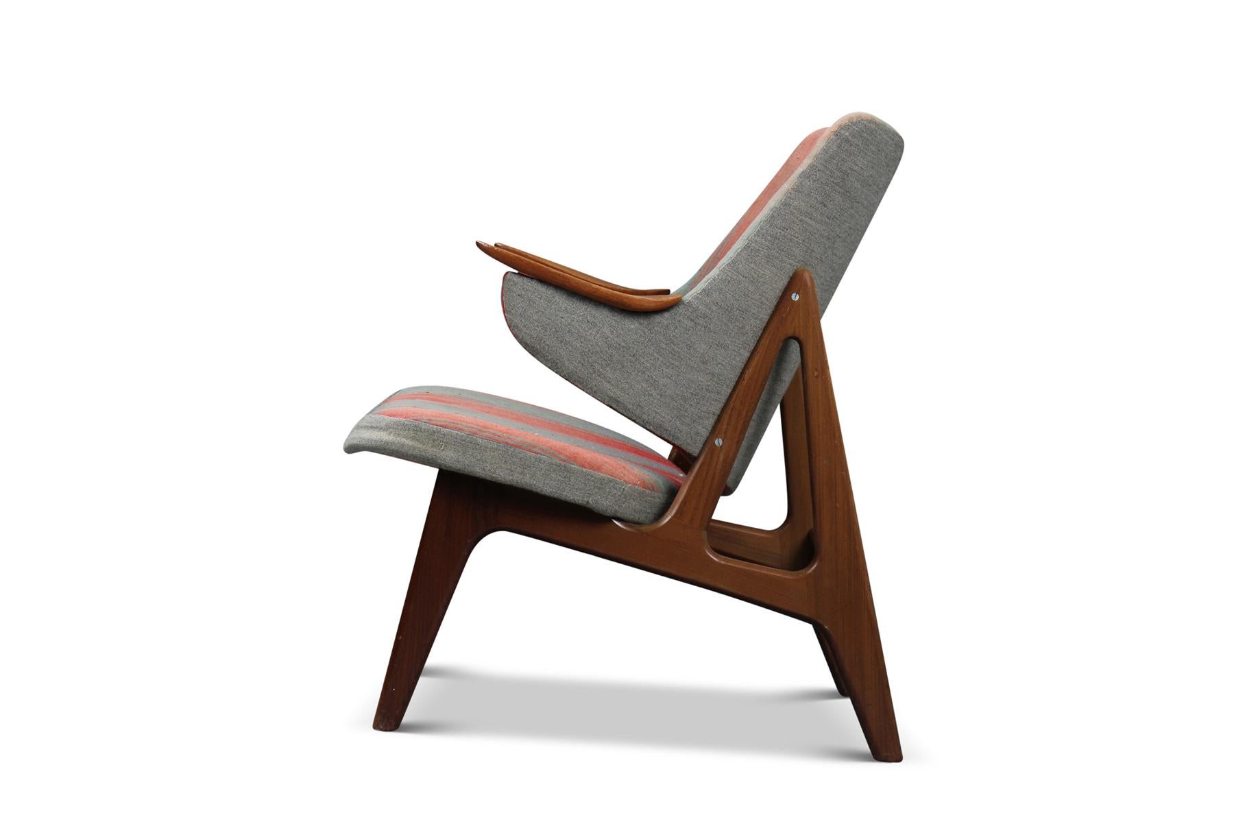 Scandinavian Modern A Frame Lounge Chair in Teak by Carl Edward Matthes For Sale