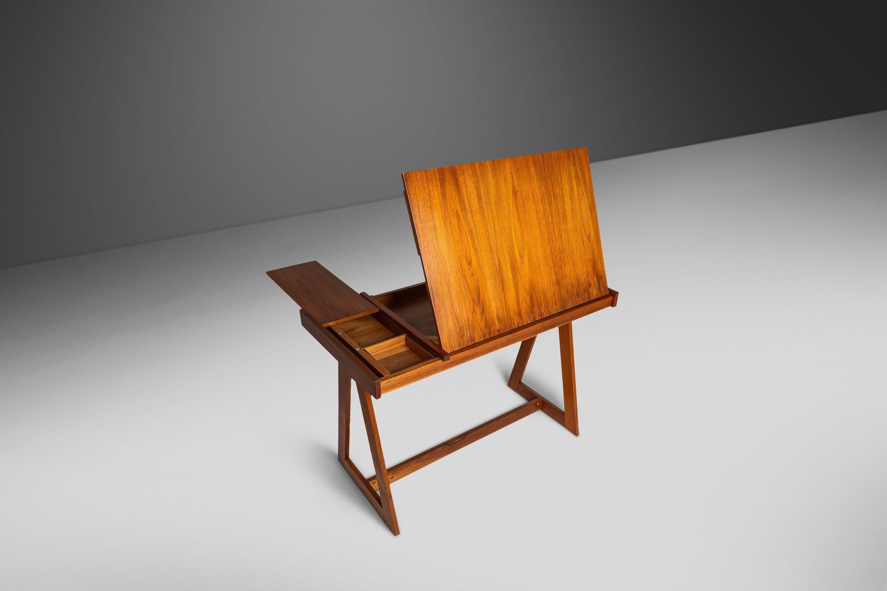 A-Frame Teak Writing Desk by Móveis Gerdau, Brazil, c. 1960's 2