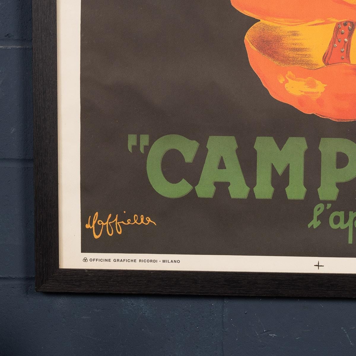 Framed Advertising Poster for Campari, Italy, c.1970 1