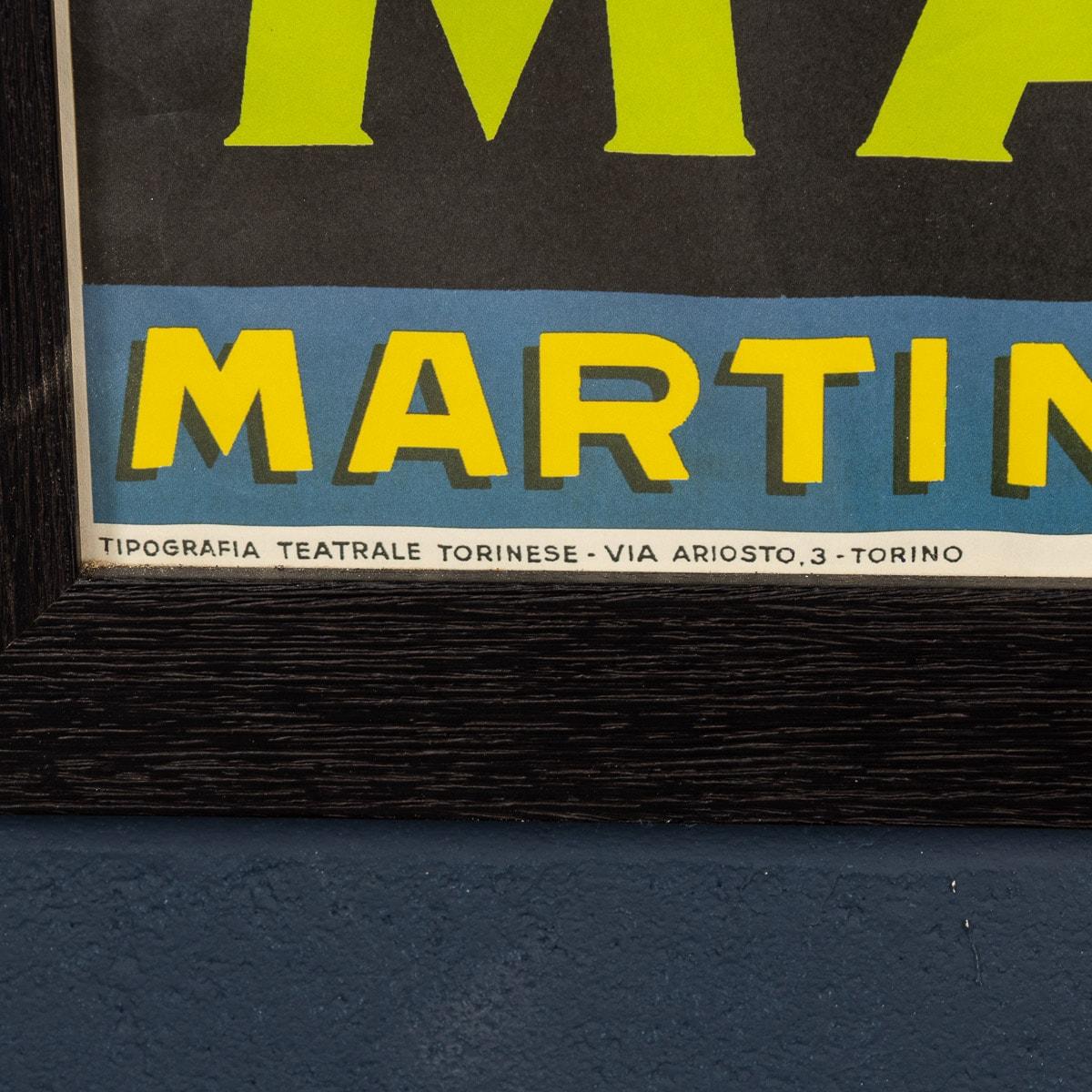 Framed Advertising Poster for Martini, Italy, circa 1960 10
