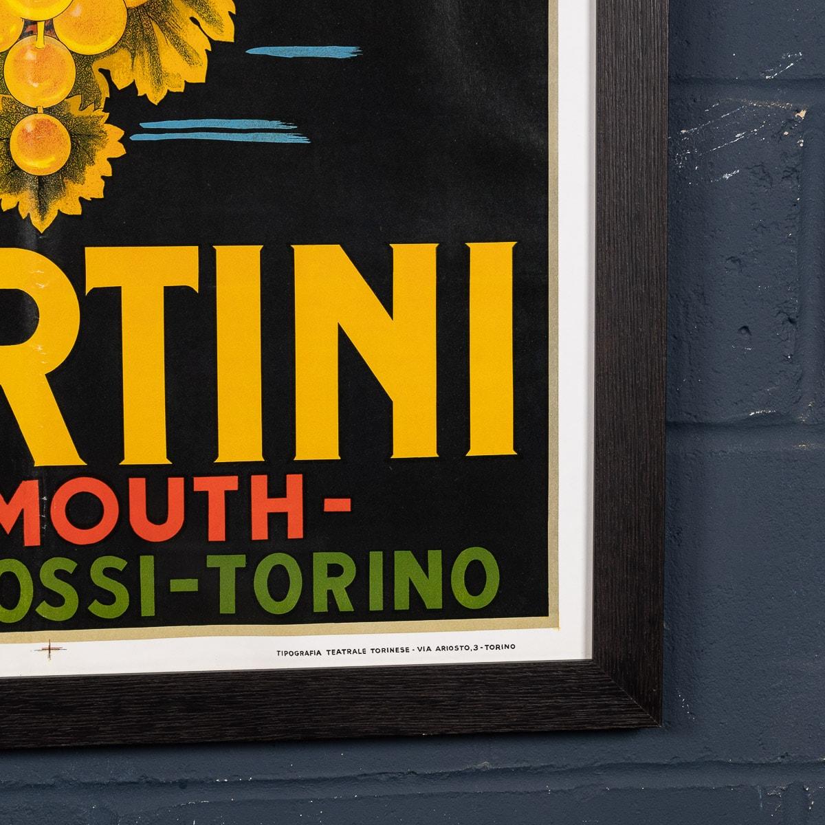 Affiche publicitaire encadrée pour Martini, Italie, datant d'environ 1970 en vente 4