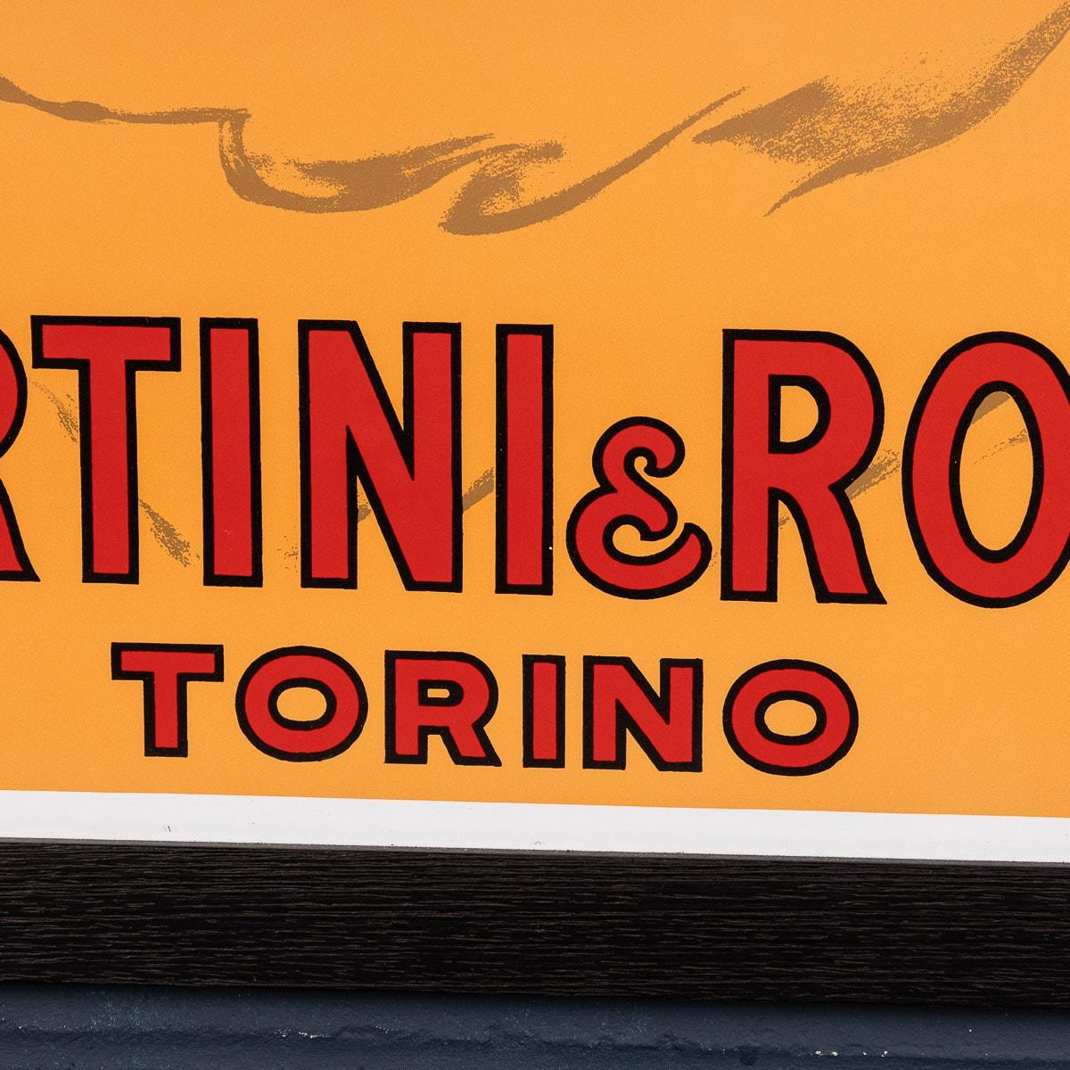 Affiche publicitaire encadrée pour Martini, Italie, datant d'environ 1970 en vente 7