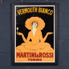 Framed Advertising Poster for Martini, Italy, C.1970