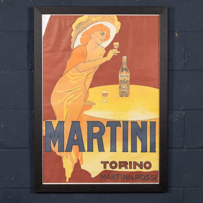 Framed Advertising Poster for Martini, Italy, c.1970 For Sale at 1stDibs