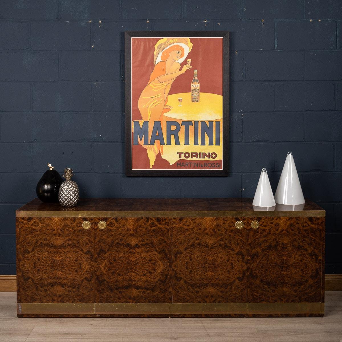 Italian Framed Advertising Poster for Martini, Italy, c.1970 For Sale