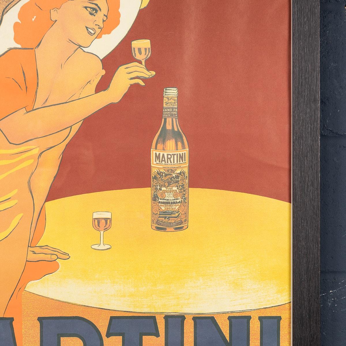 Paper Framed Advertising Poster for Martini, Italy, c.1970 For Sale