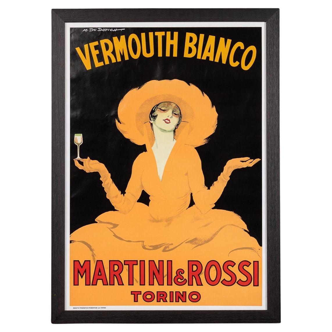 Framed Advertising Poster for Martini, Italy, C.1970