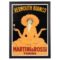 Vintage Framed Advertising Poster for Martini, Italy, C.1970