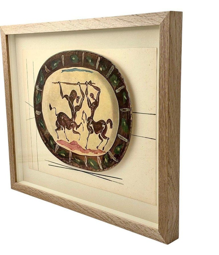A framed lithograph from the Swedish, portfolio of 200 “Ceramiques