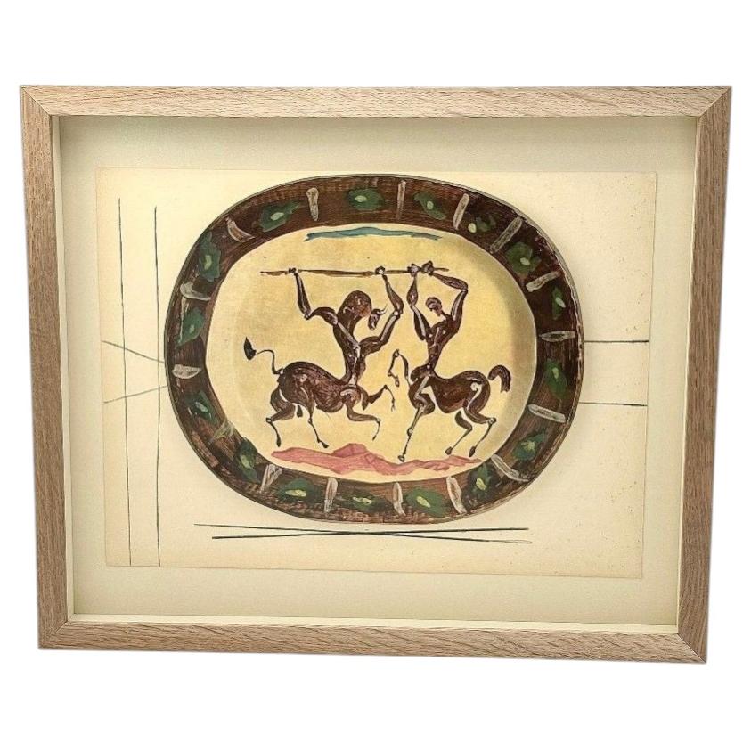 A framed lithograph from the Swedish, portfolio of 200 “Ceramiques de Picasso”