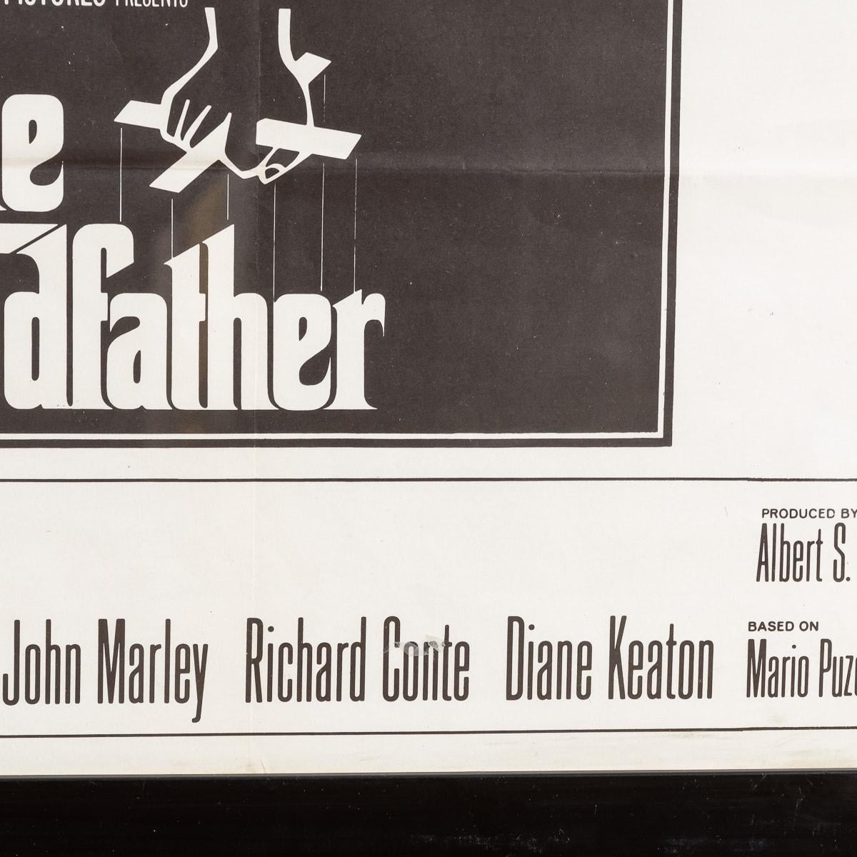 Affiche d'origine du film Godfather encadrée, vers 1972 Bon état - En vente à Royal Tunbridge Wells, Kent