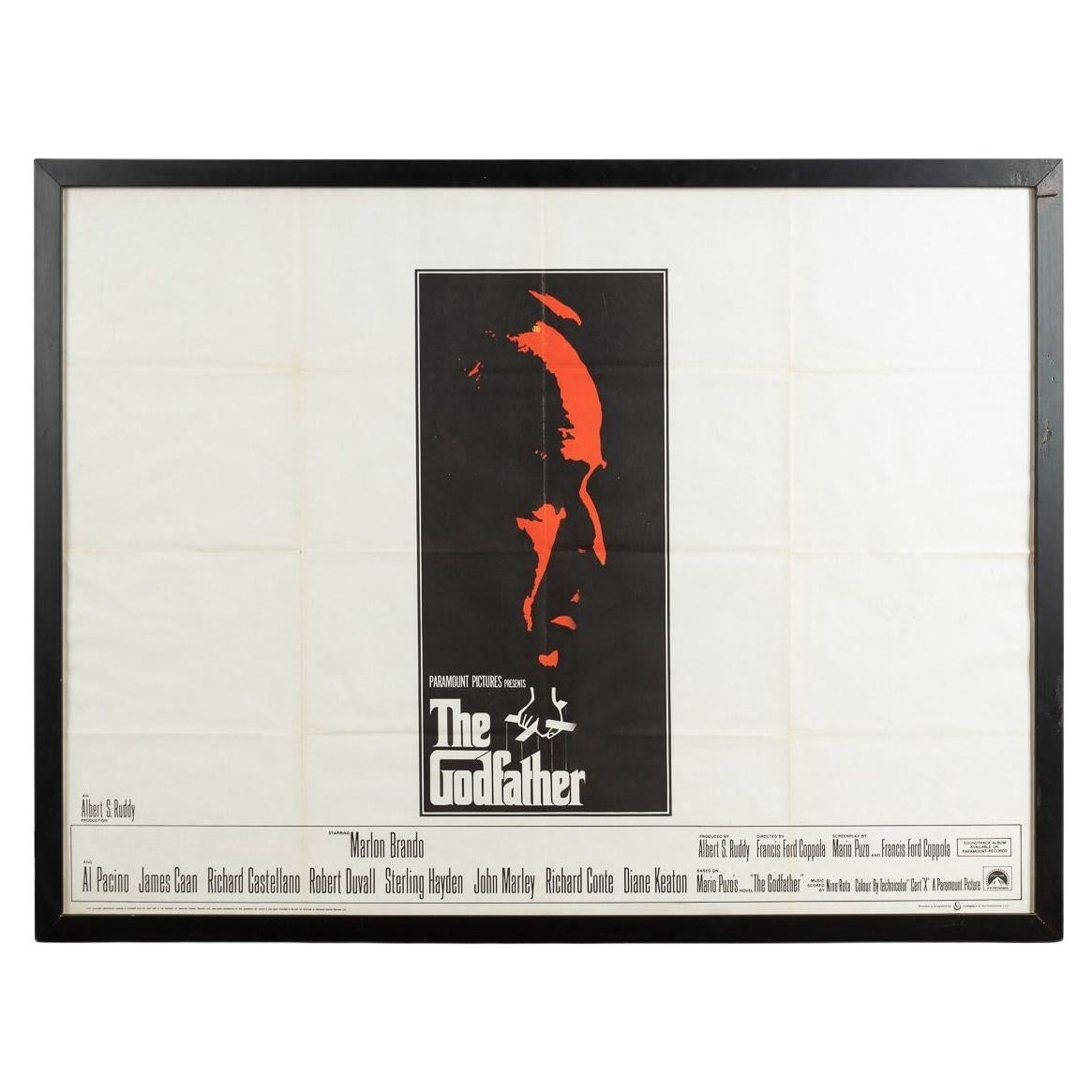 A Framed Original Godfather Movie Poster, c.1972 For Sale