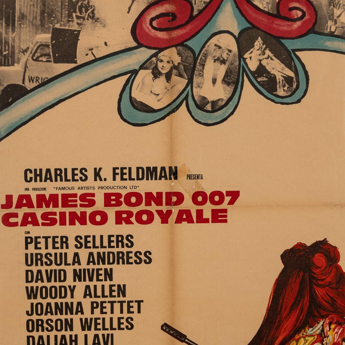 A Framed Original James Bond 007 'Casino Royale' Movie Poster, c.1967 In Good Condition For Sale In Royal Tunbridge Wells, Kent
