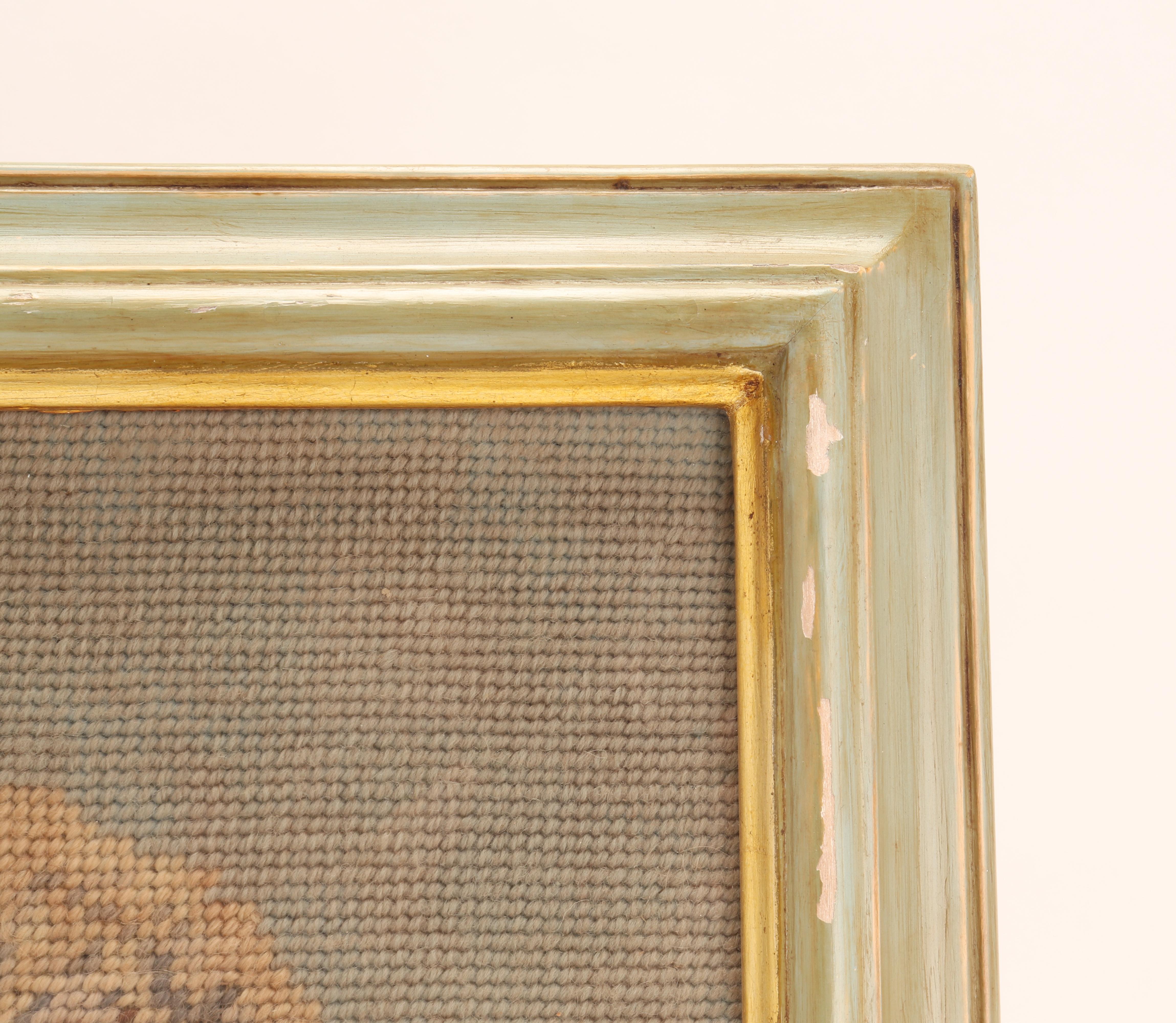 Framed Petit-Point Depicting a Bulldog, Austria, 1880 In Excellent Condition For Sale In Milan, IT